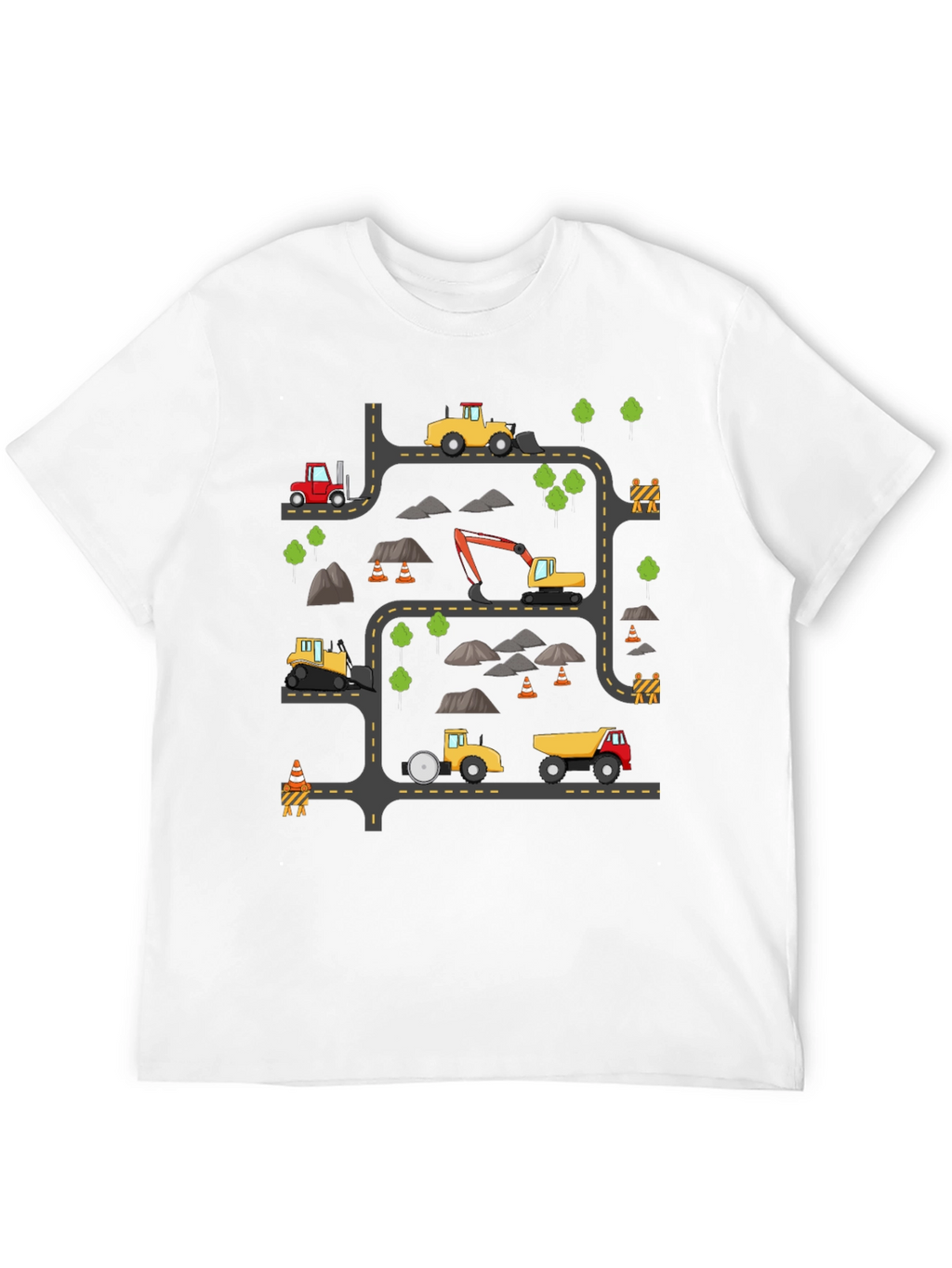 Construction Vehicle Graphic T-Shirt