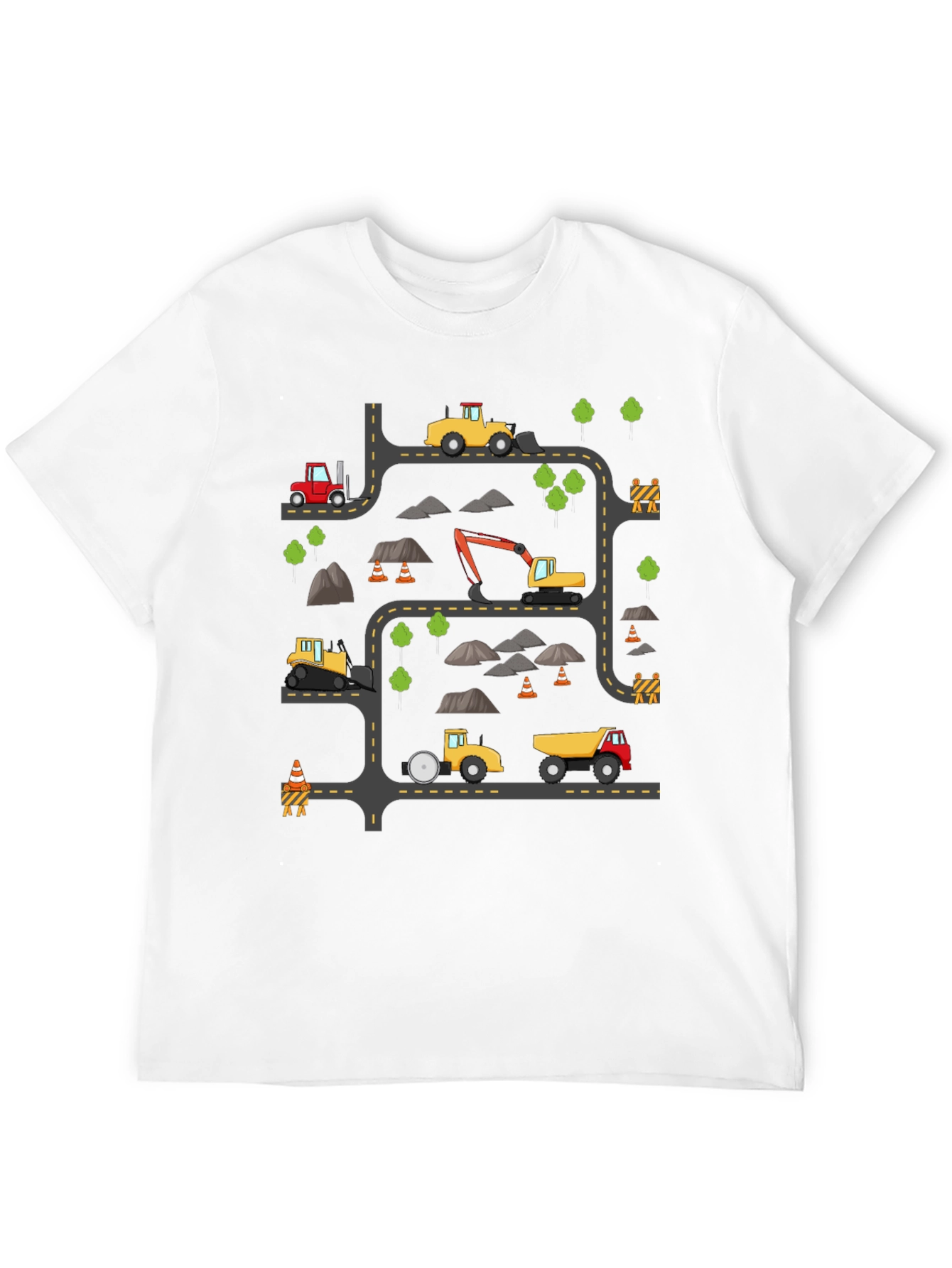 Construction Vehicle Graphic T-Shirt