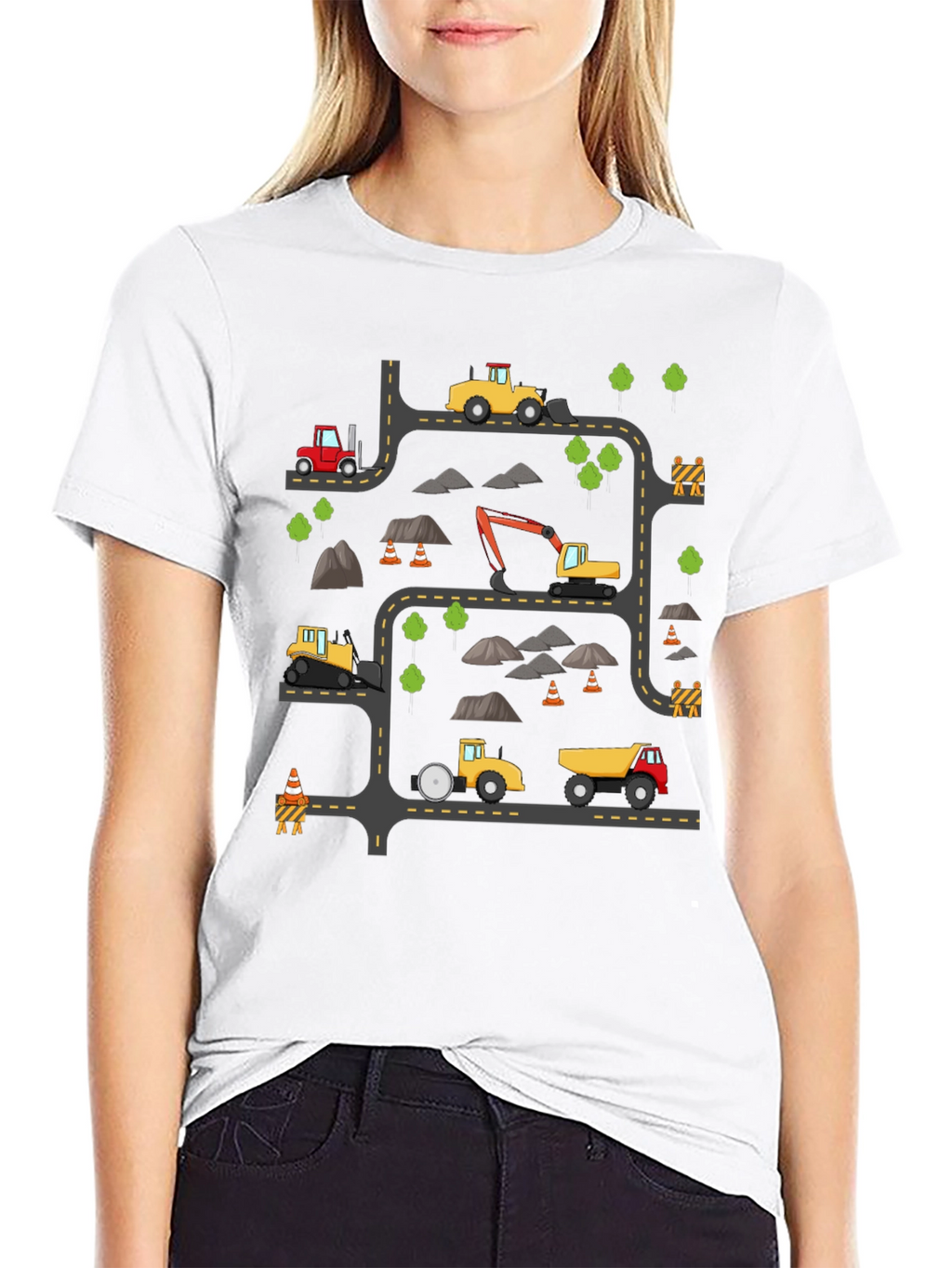 Construction Vehicle Graphic T-Shirt