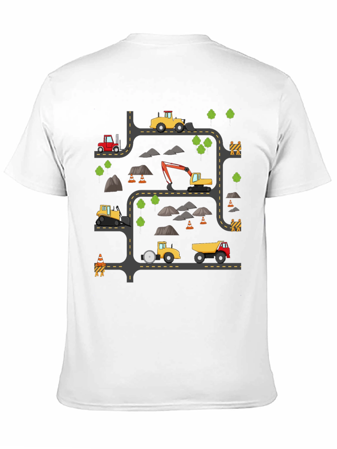 Construction Vehicle Graphic T-Shirt