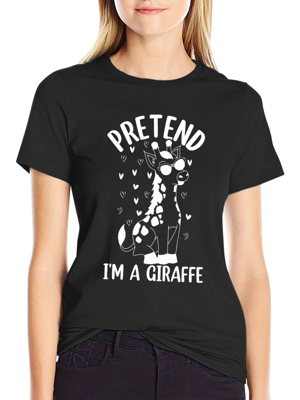 Pretend Im a Giraffe Tee - Funny Animal T-Shirt