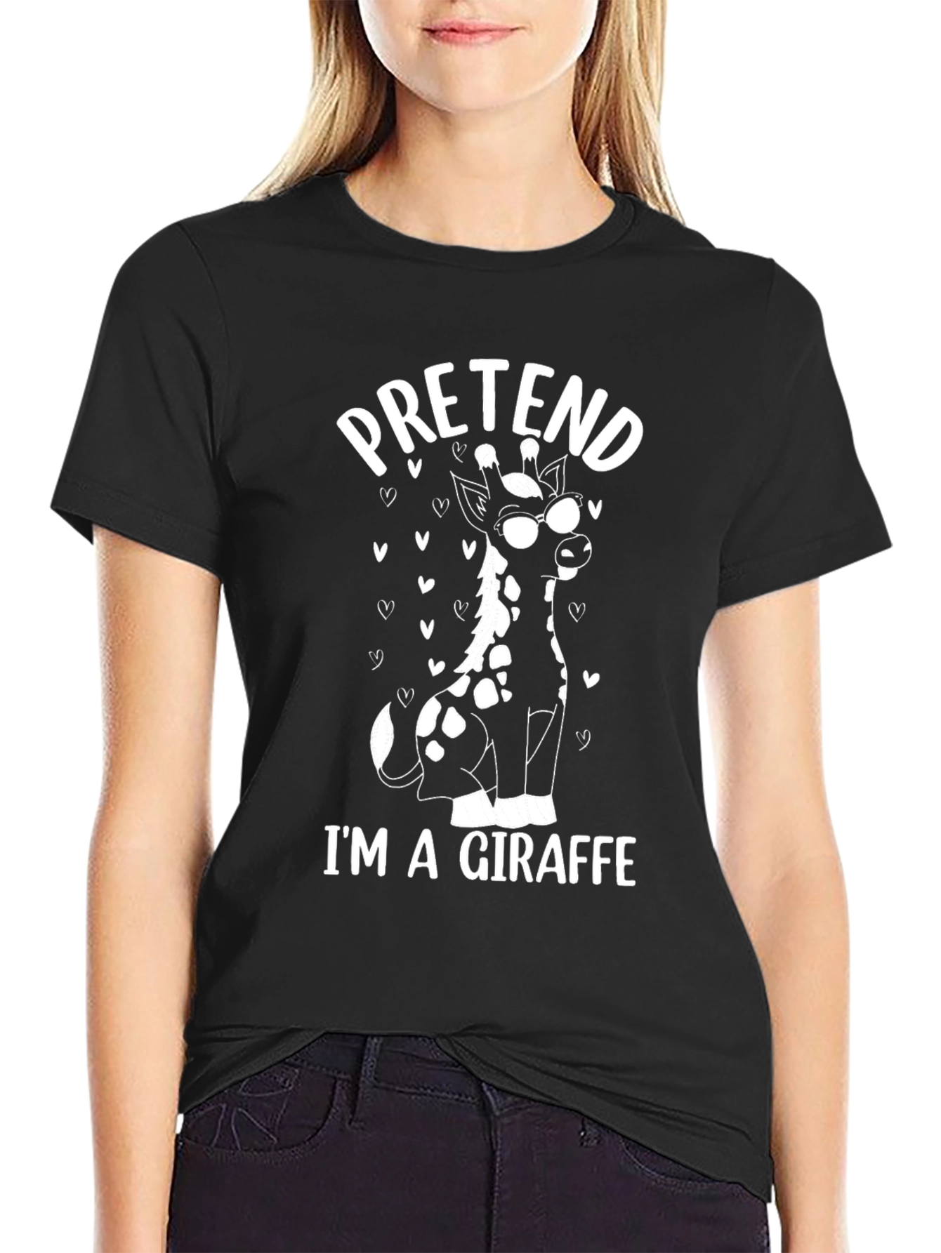 Pretend Im a Giraffe Tee - Funny Animal T-Shirt