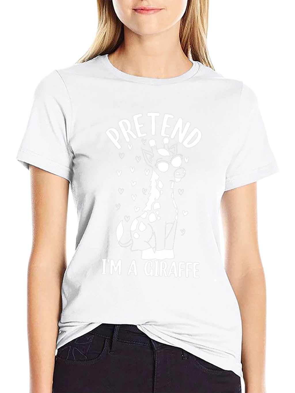 Pretend Im a Giraffe Tee - Funny Animal T-Shirt