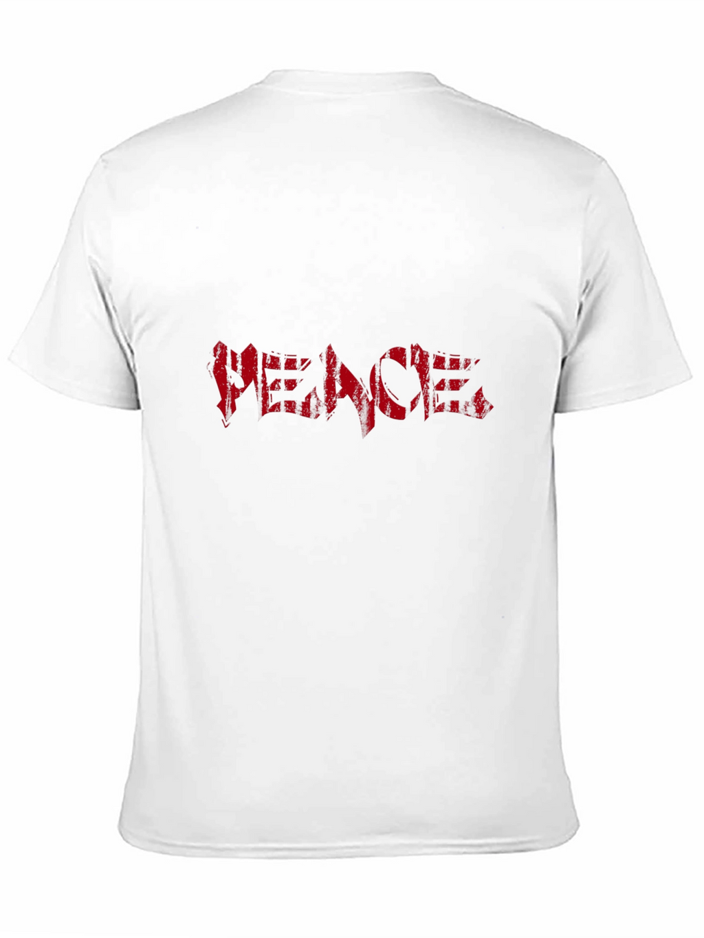 Black Graphic Tee - Red PEACE Print