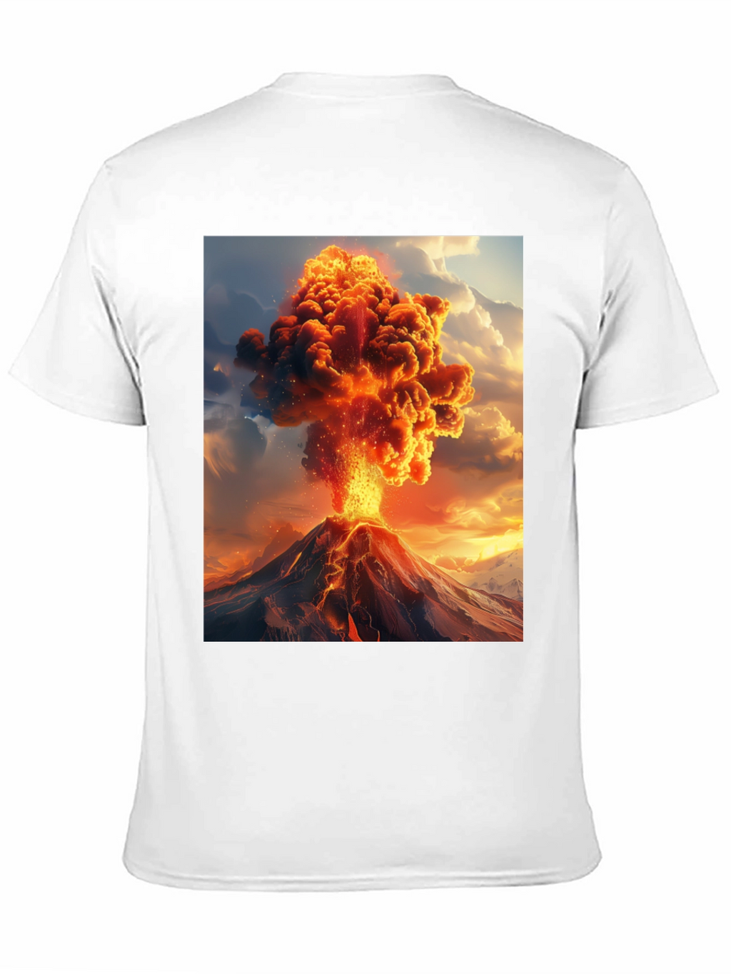 Volcano Eruption Graphic Tee - Black