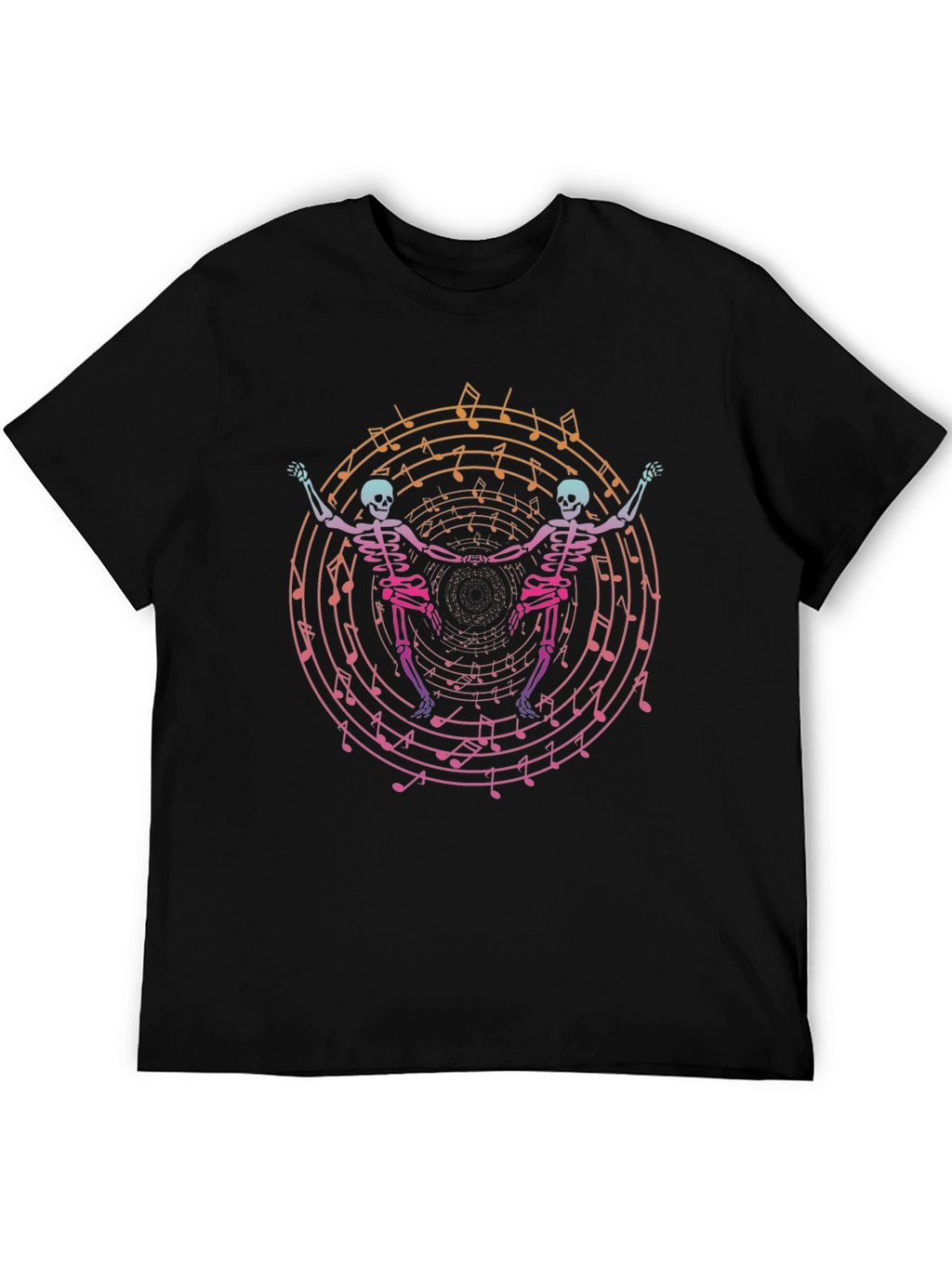 Dancing Skeletons Music T-Shirt - Unique Graphic Tee