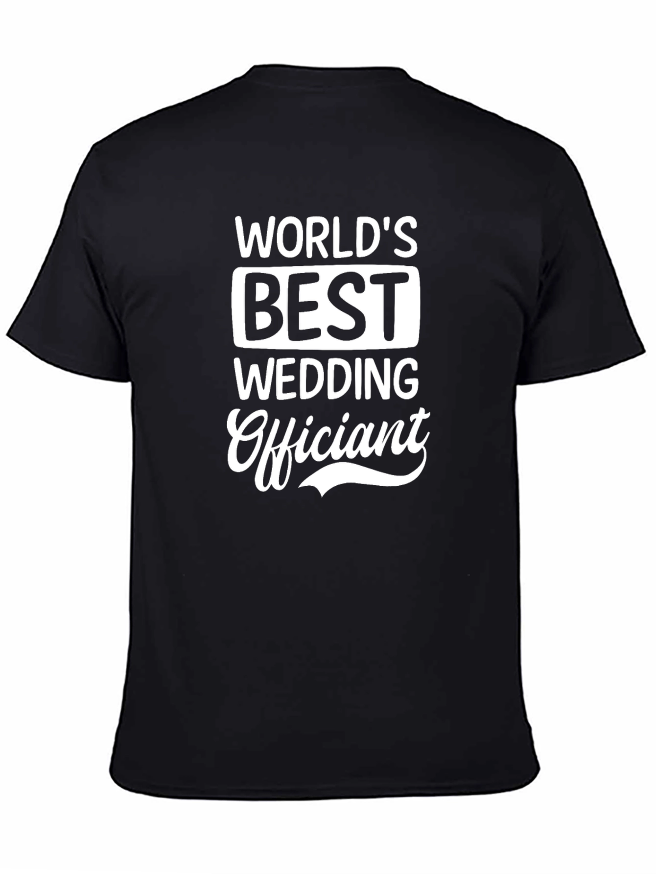 Worlds Best Wedding Officiant Black T-Shirt