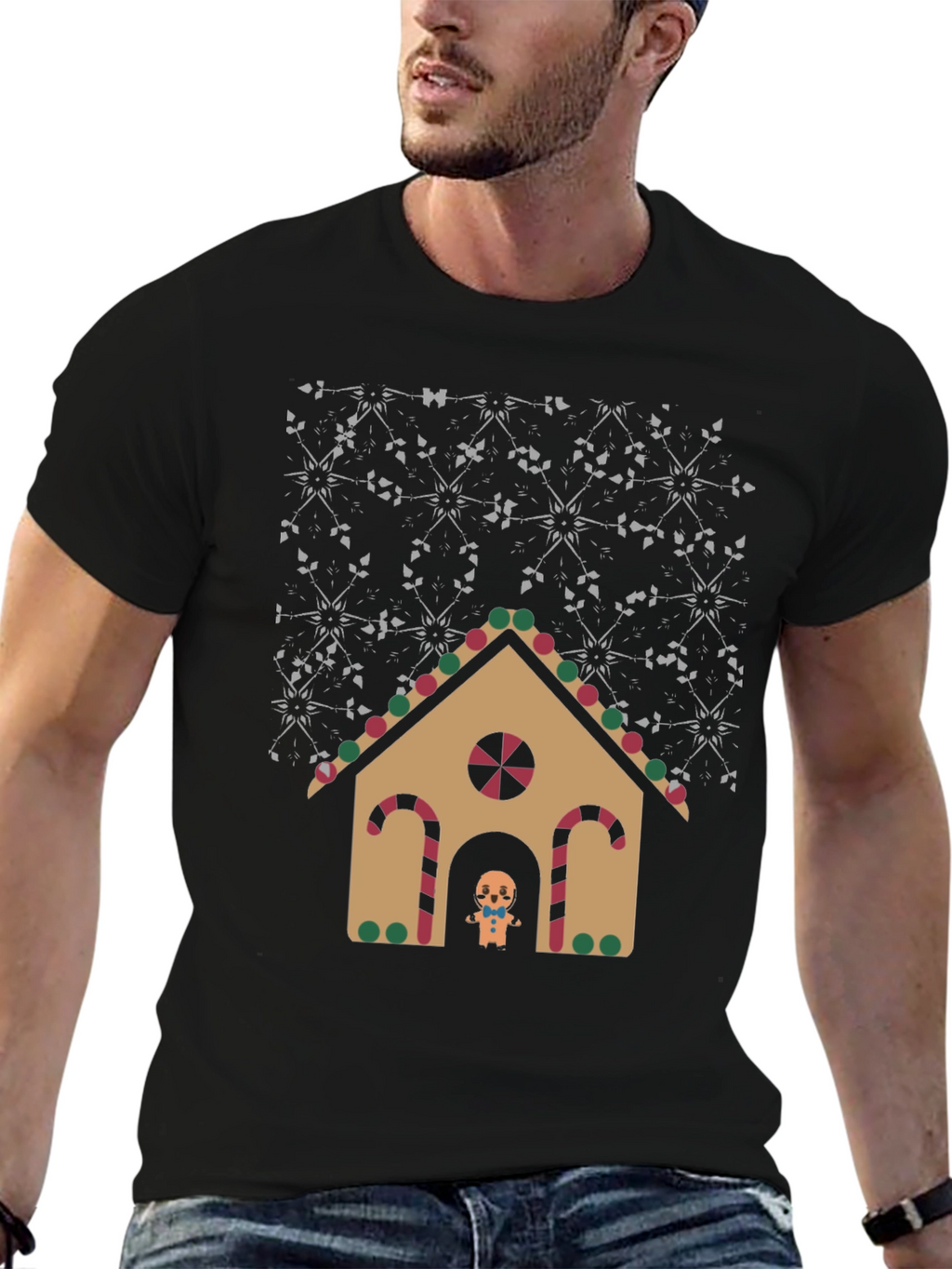 Gingerbread House Graphic Tee - Holiday Cheer!