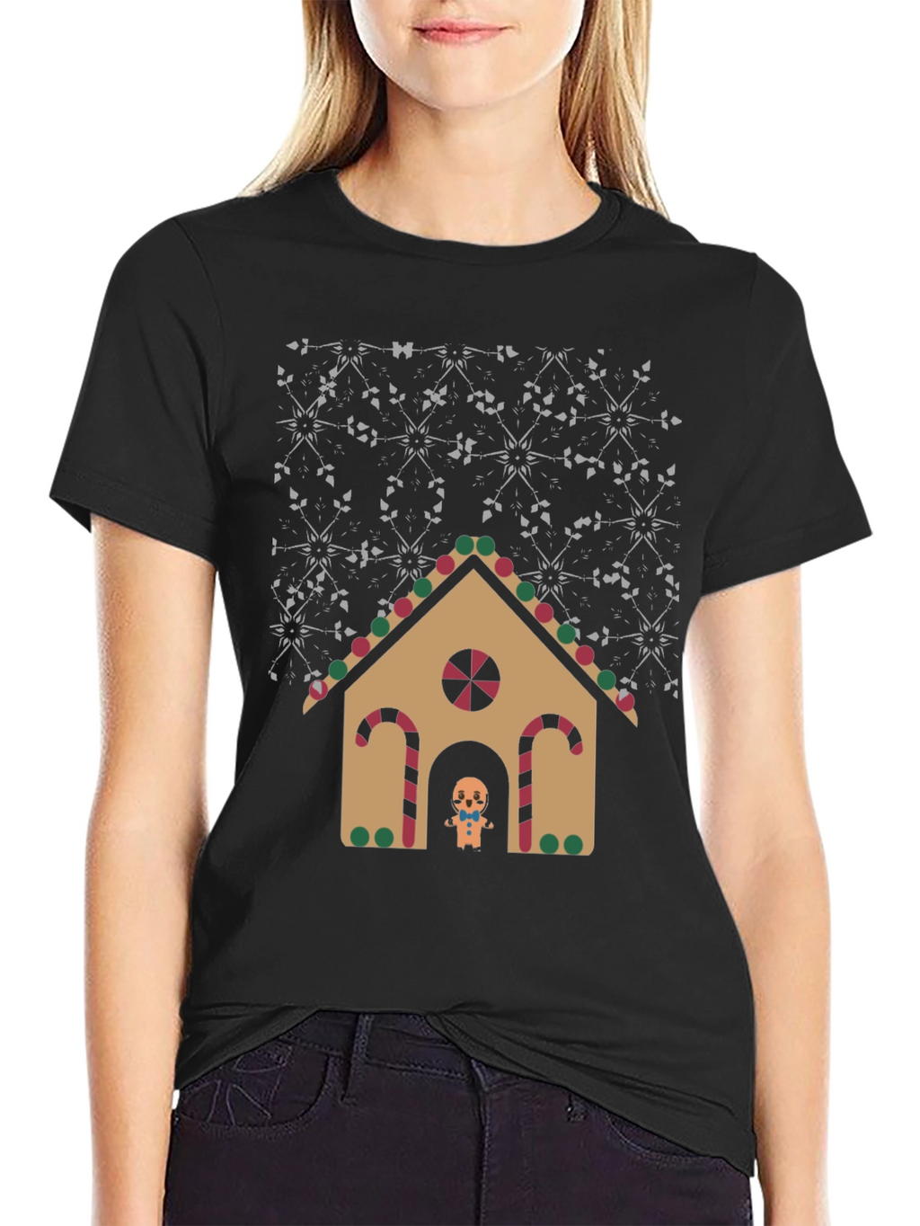 Gingerbread House Graphic Tee - Holiday Cheer!