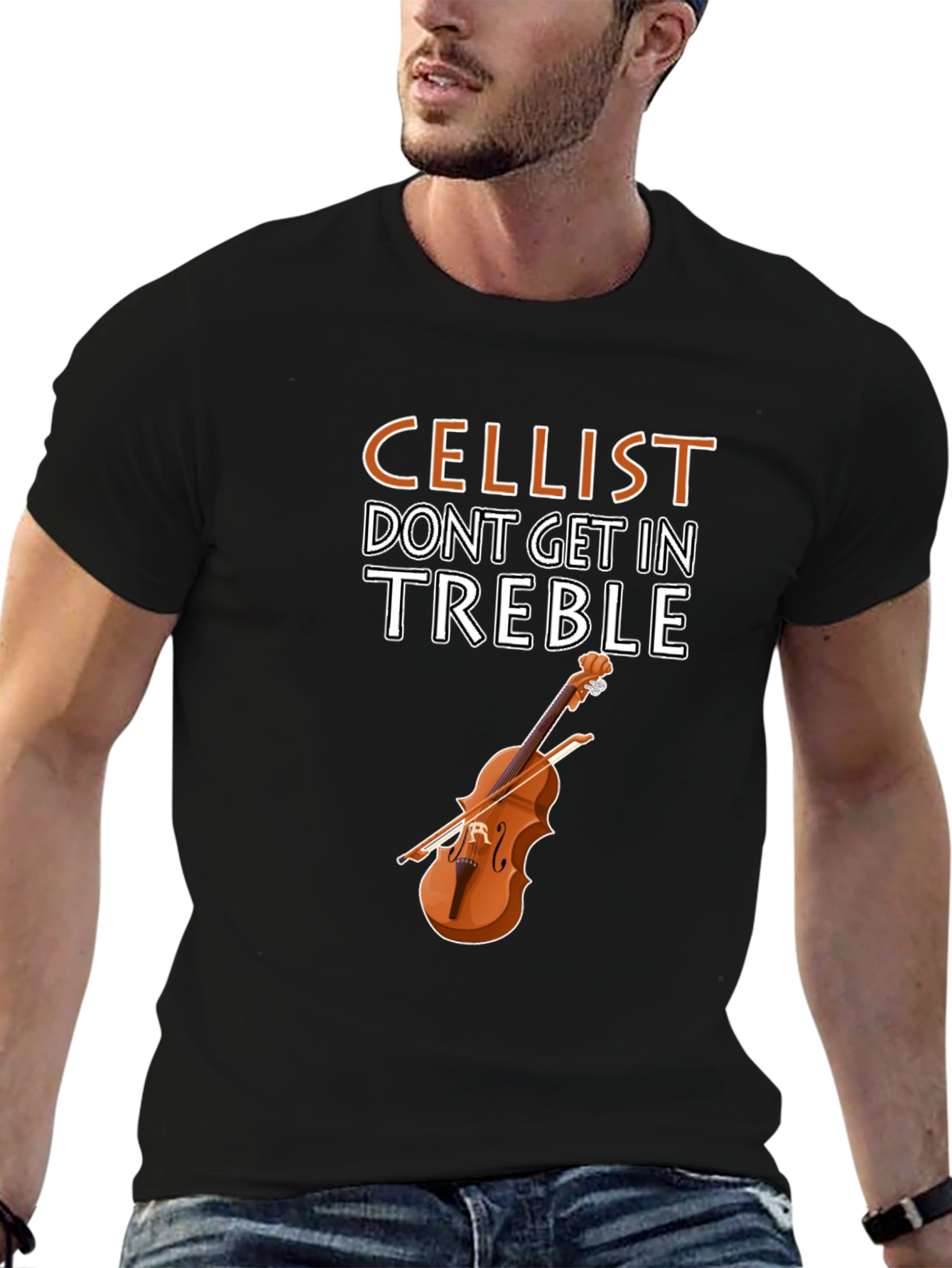 Cellist Treble T-Shirt - Musician Humor