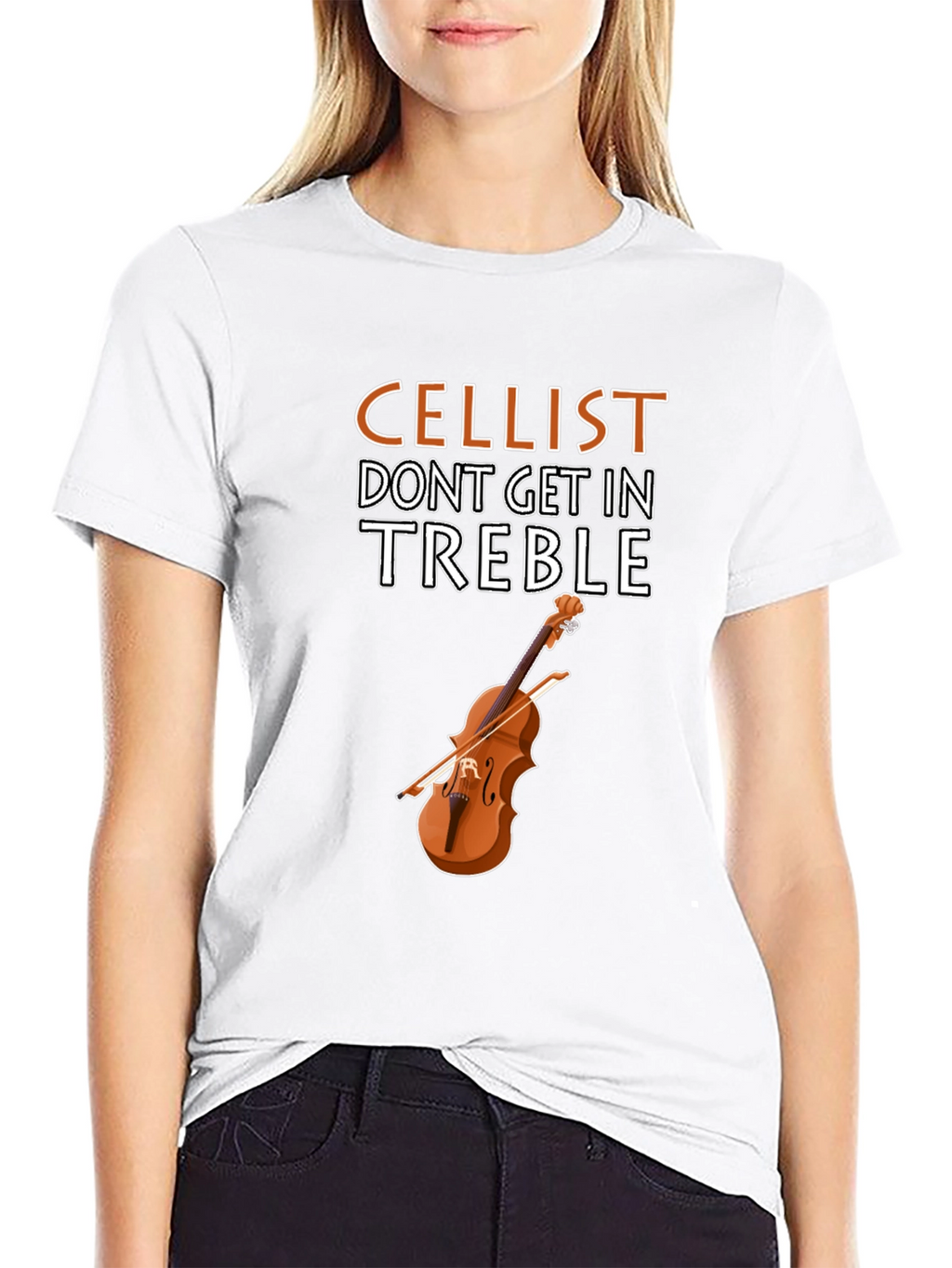 Cellist Treble T-Shirt - Musician Humor