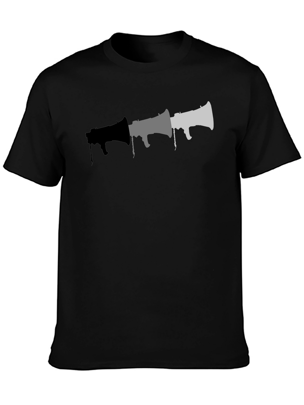Graphic Megaphone T-Shirt - Black