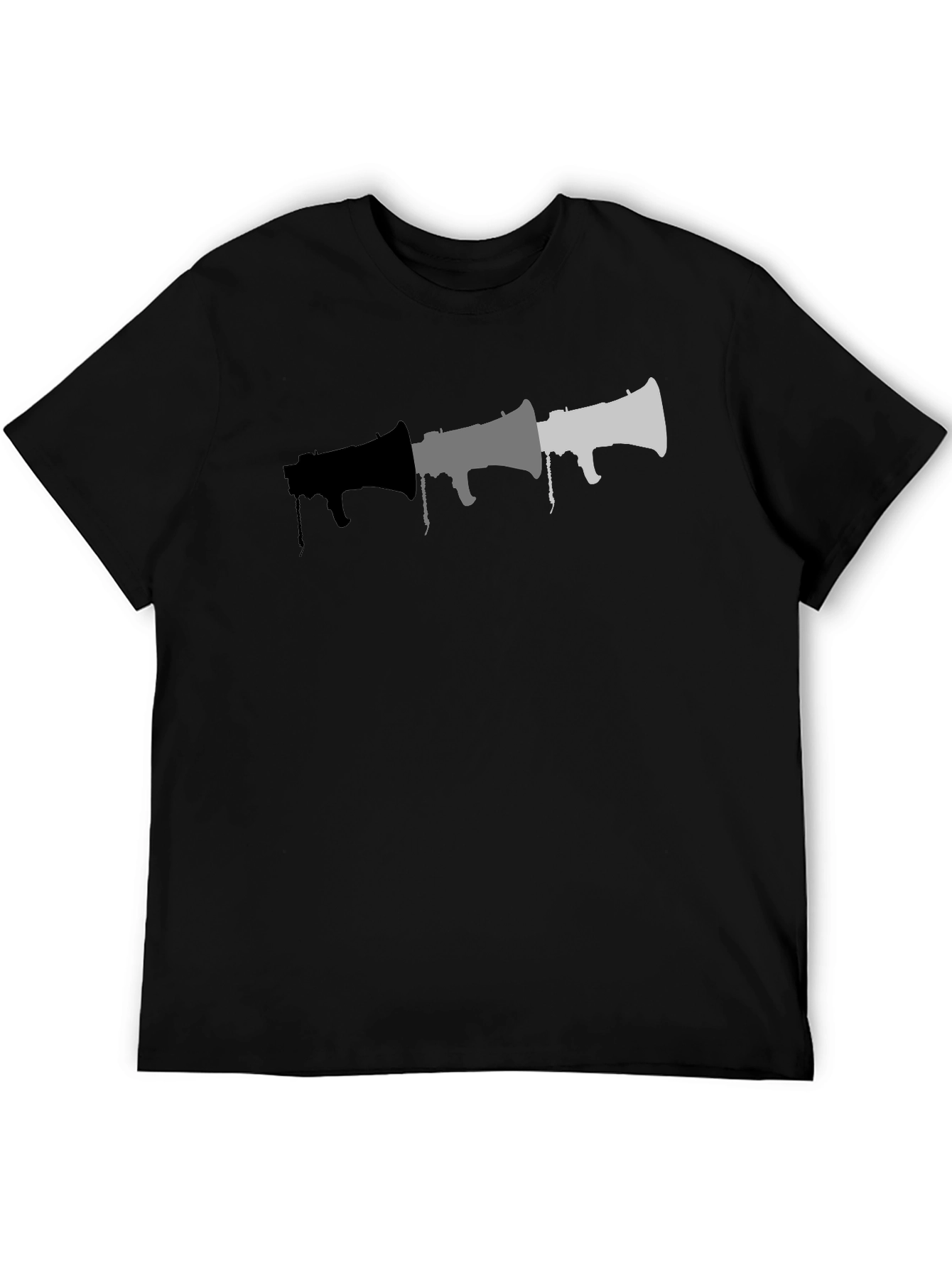 Graphic Megaphone T-Shirt - Black