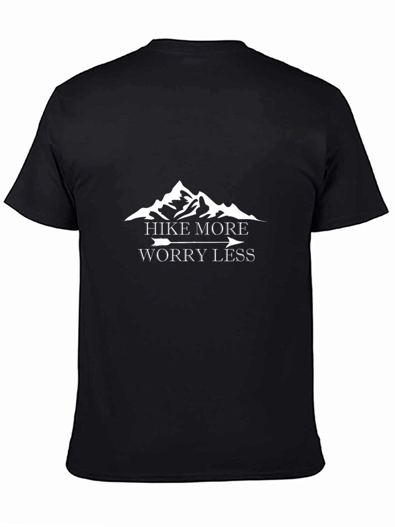 Hike More Worry Less Graphic Tee - Mountain Adventure Shirt