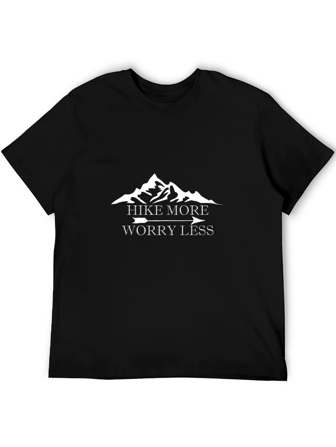 Hike More Worry Less Graphic Tee - Mountain Adventure Shirt