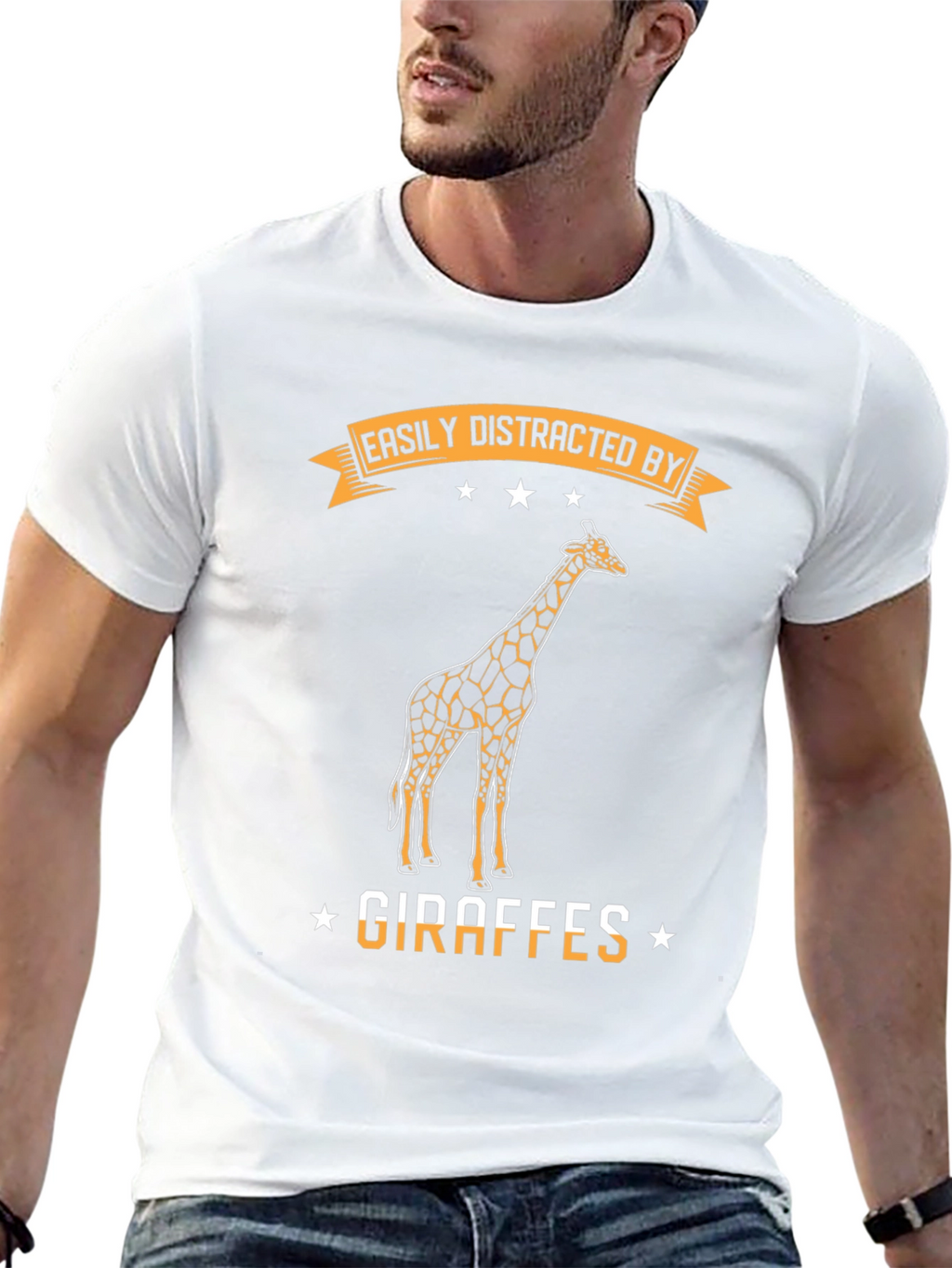 Easily Distracted By Giraffes Graphic T-Shirt