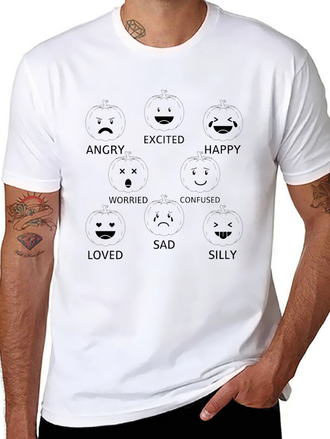 Pumpkin Emotion T-Shirt - Halloween Style