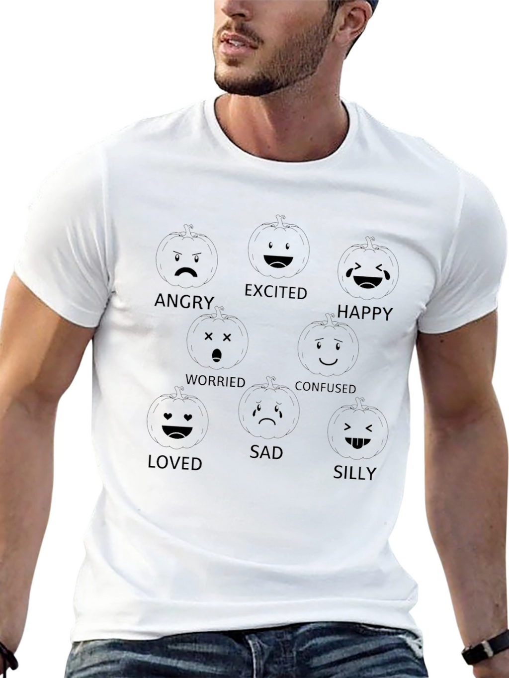 Pumpkin Emotion T-Shirt - Halloween Style