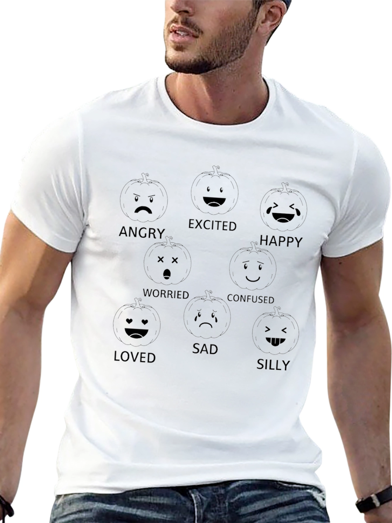 Pumpkin Emotion T-Shirt - Halloween Style