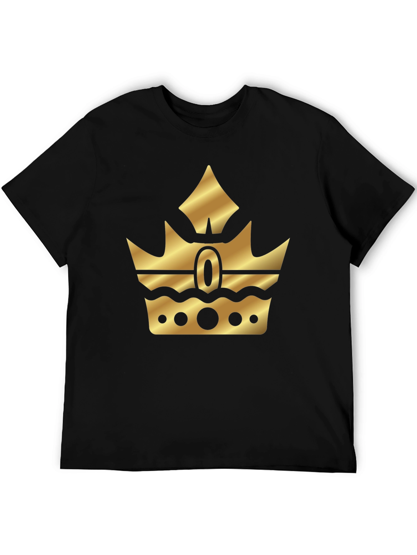 Gold Crown Graphic Black T-Shirt