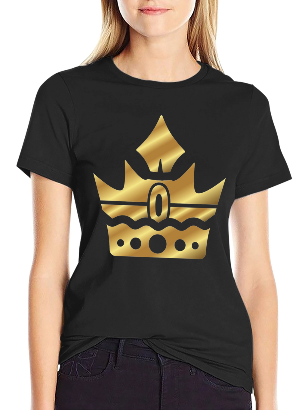 Gold Crown Graphic Black T-Shirt