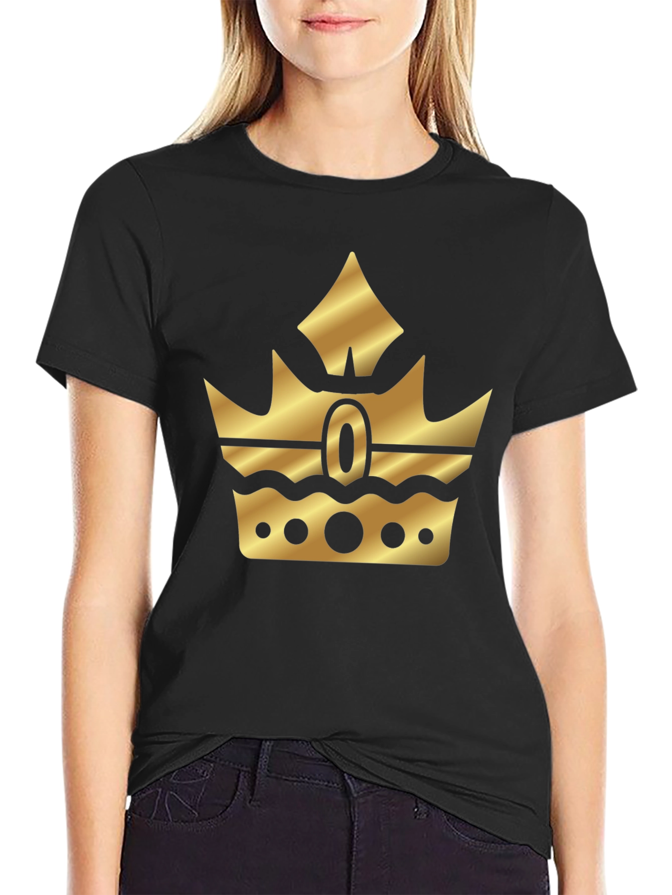 Gold Crown Graphic Black T-Shirt