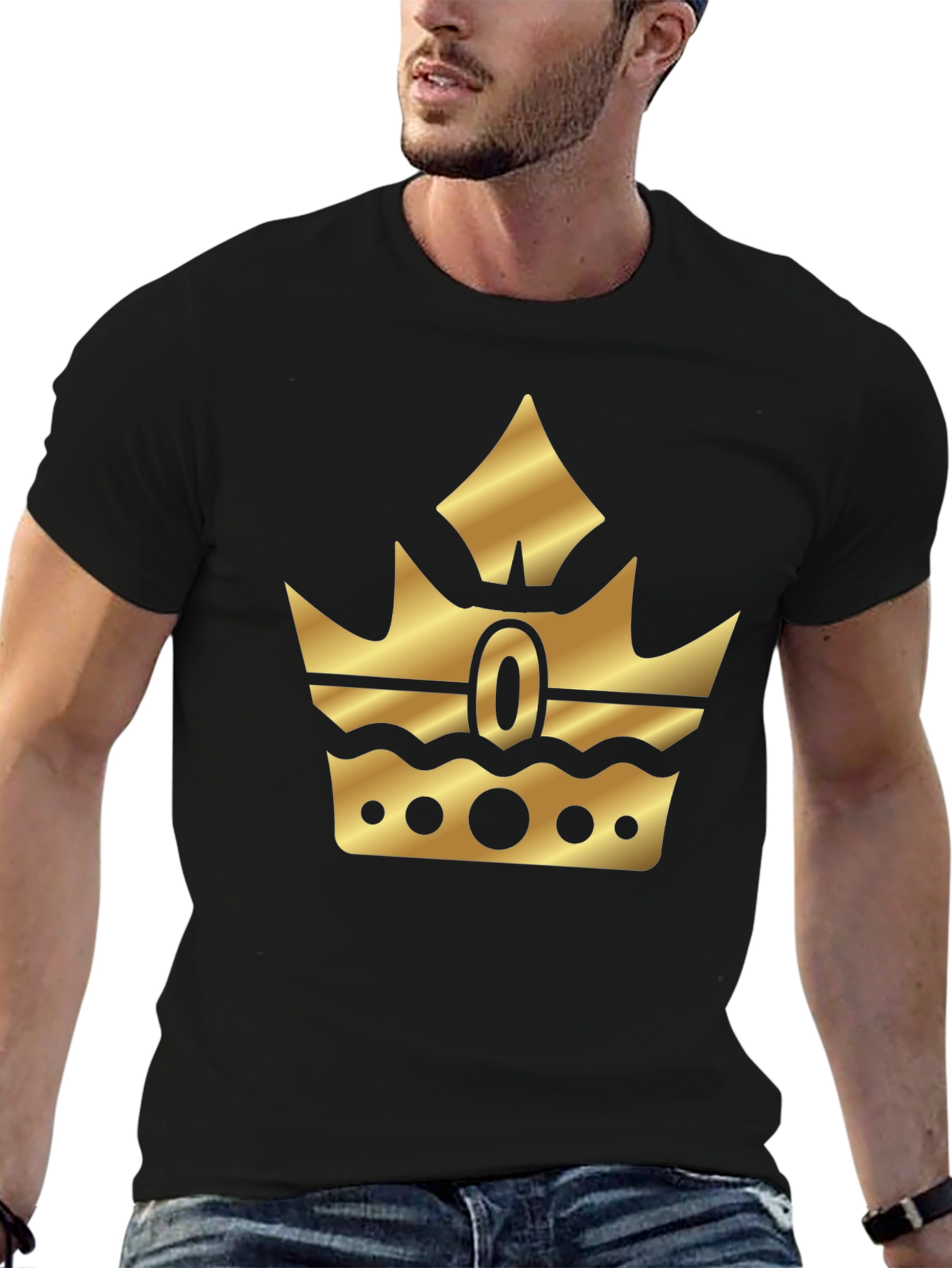 Gold Crown Graphic Black T-Shirt