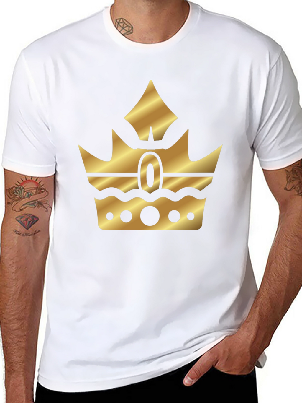 Gold Crown Graphic Black T-Shirt