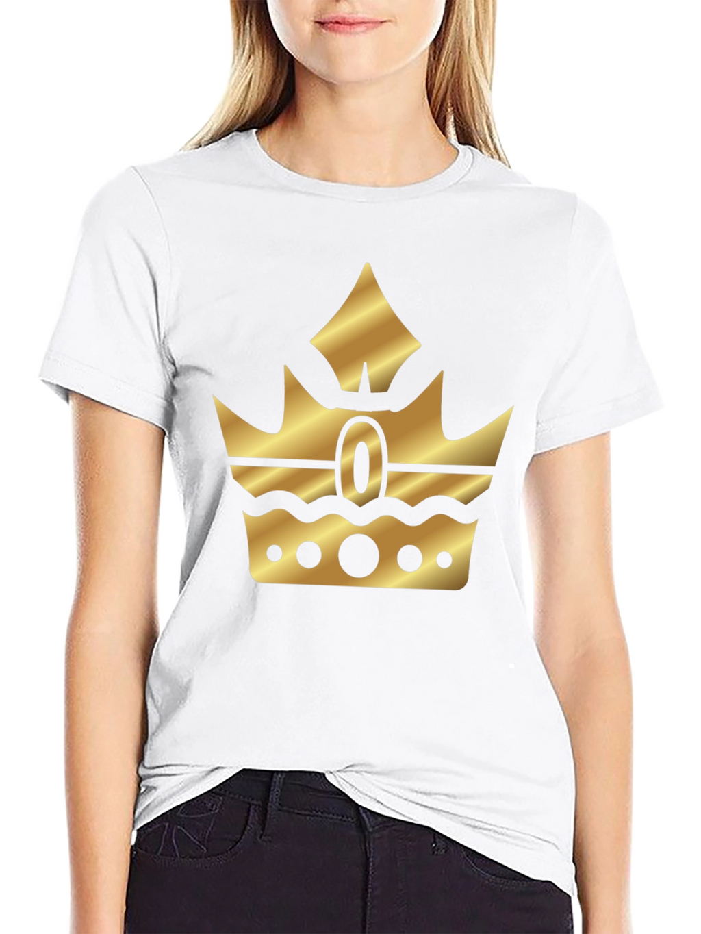 Gold Crown Graphic Black T-Shirt