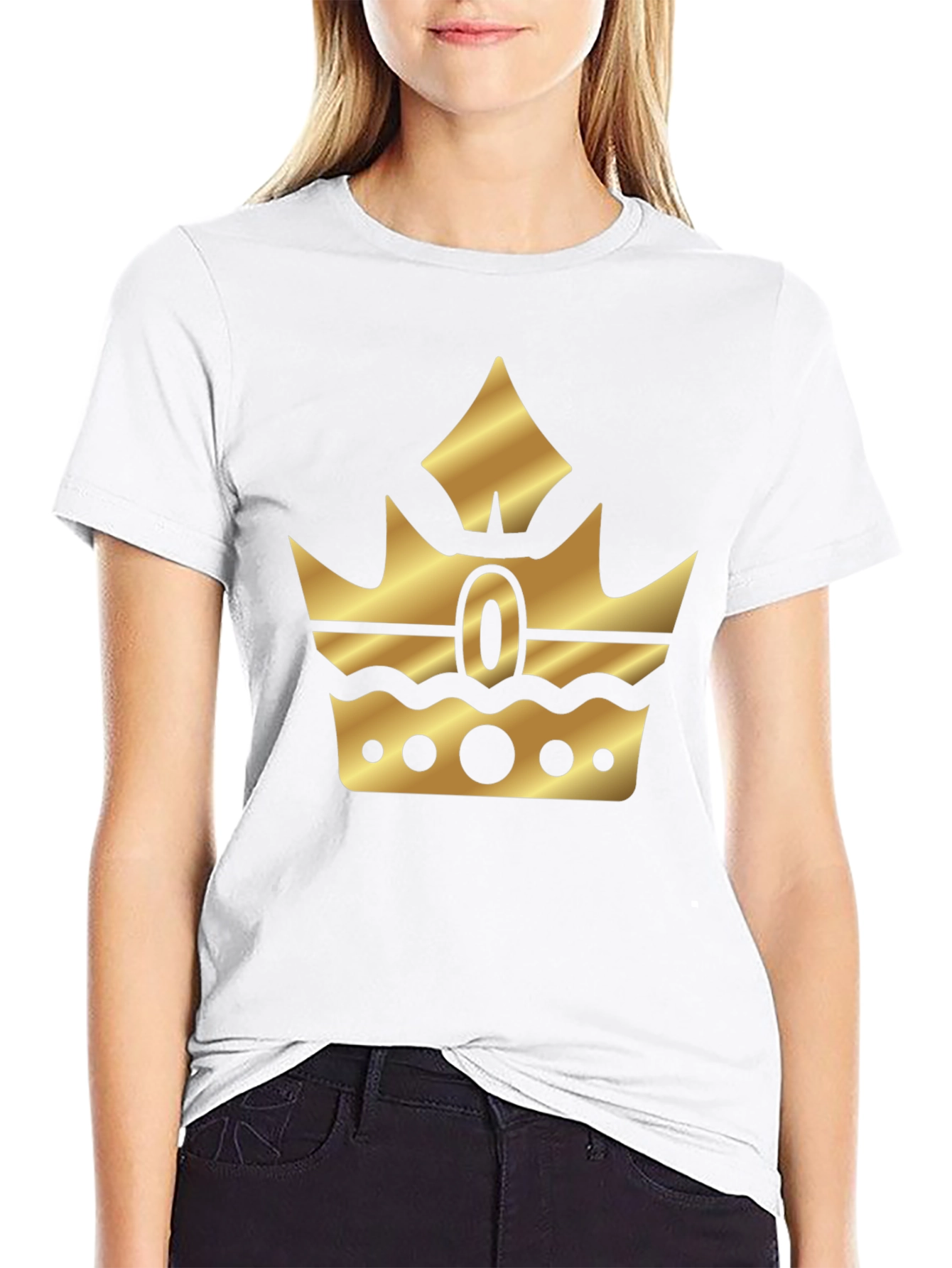 Gold Crown Graphic Black T-Shirt
