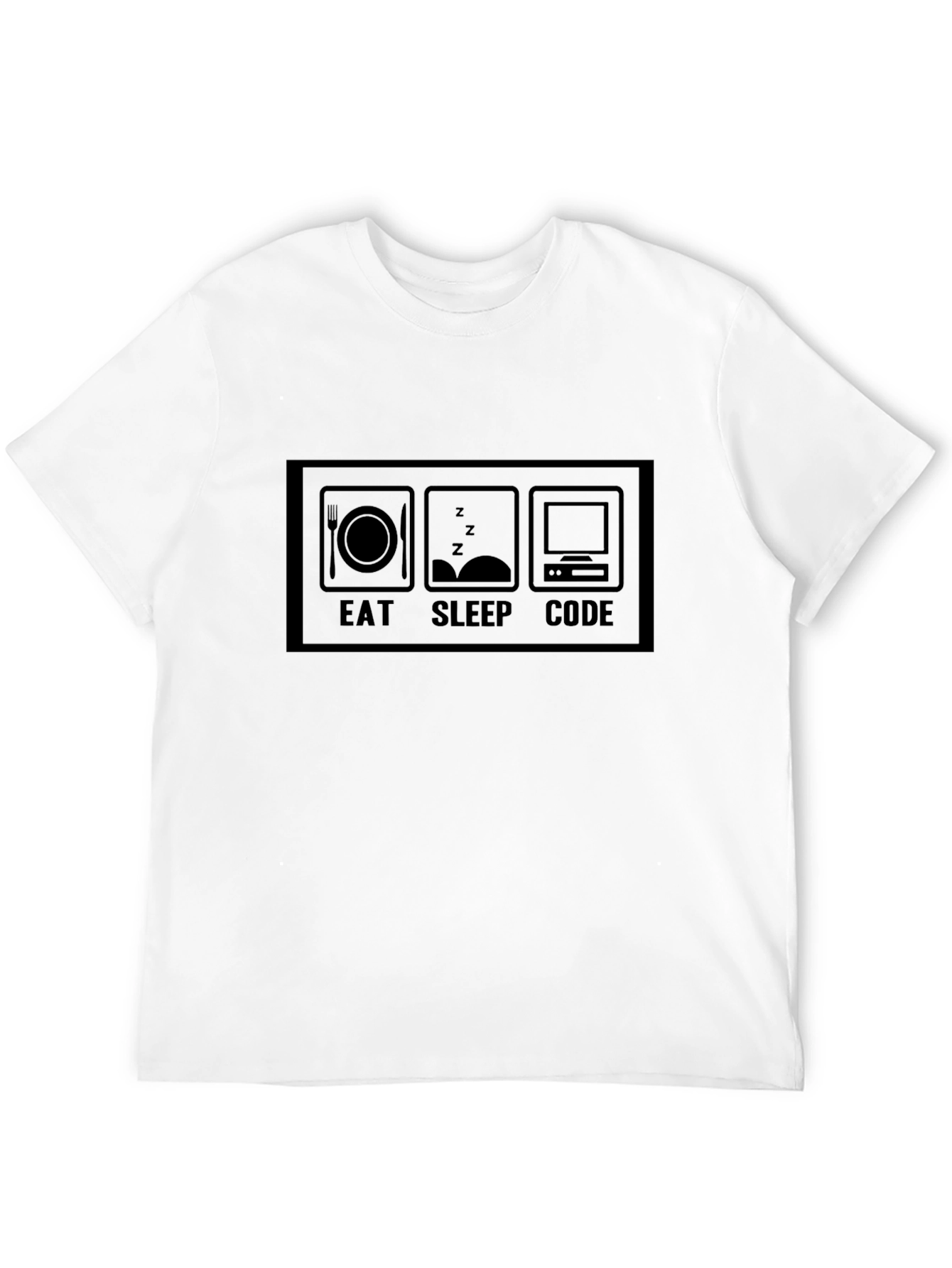 Eat Sleep Code Black T-Shirt Programmer Gift