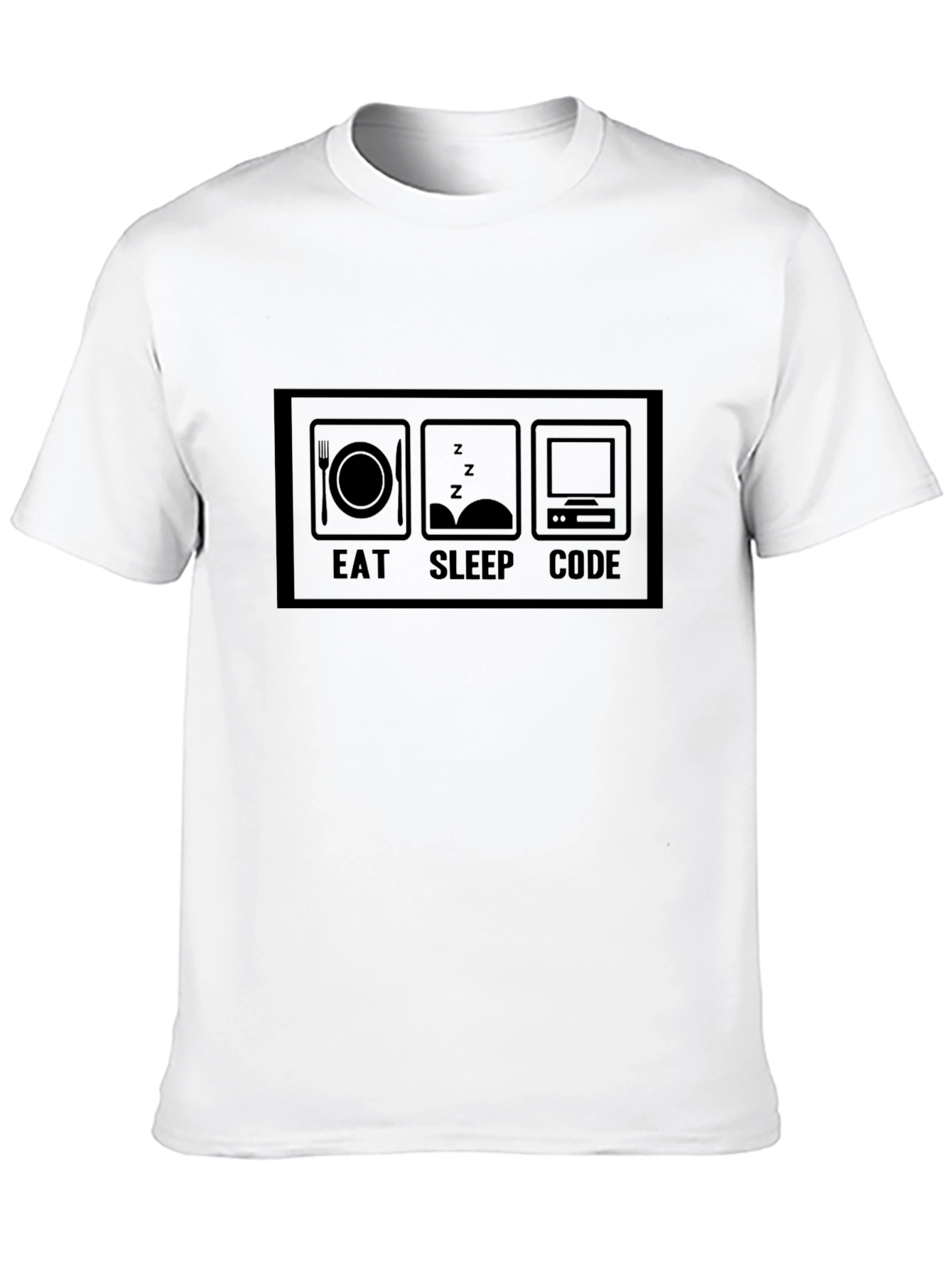 Eat Sleep Code Black T-Shirt Programmer Gift