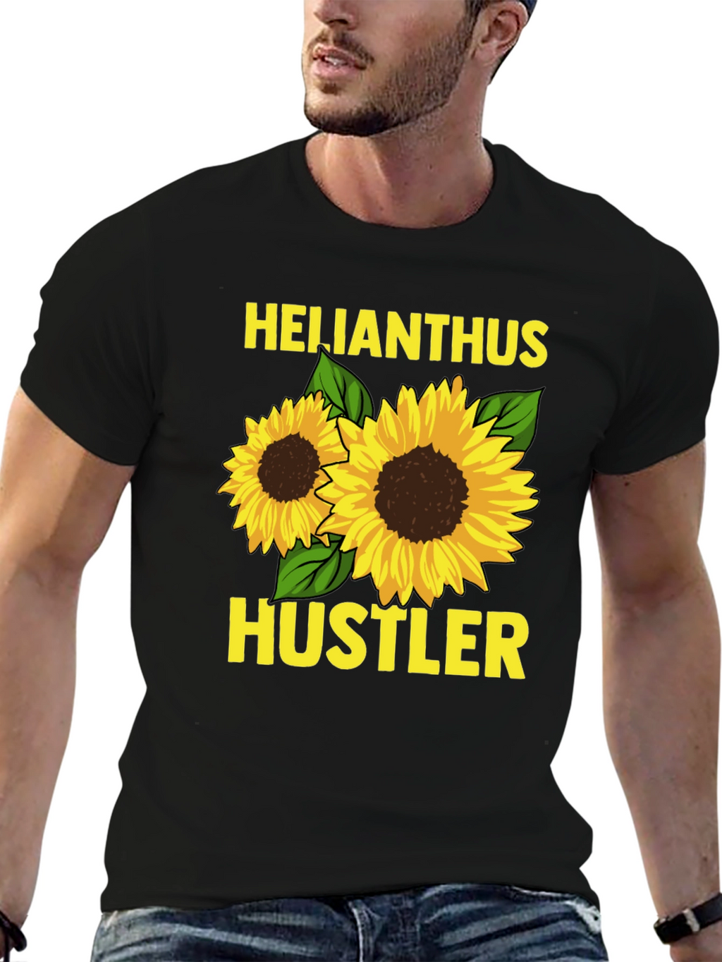 Helianthus Hustler Sunflower Graphic Tee