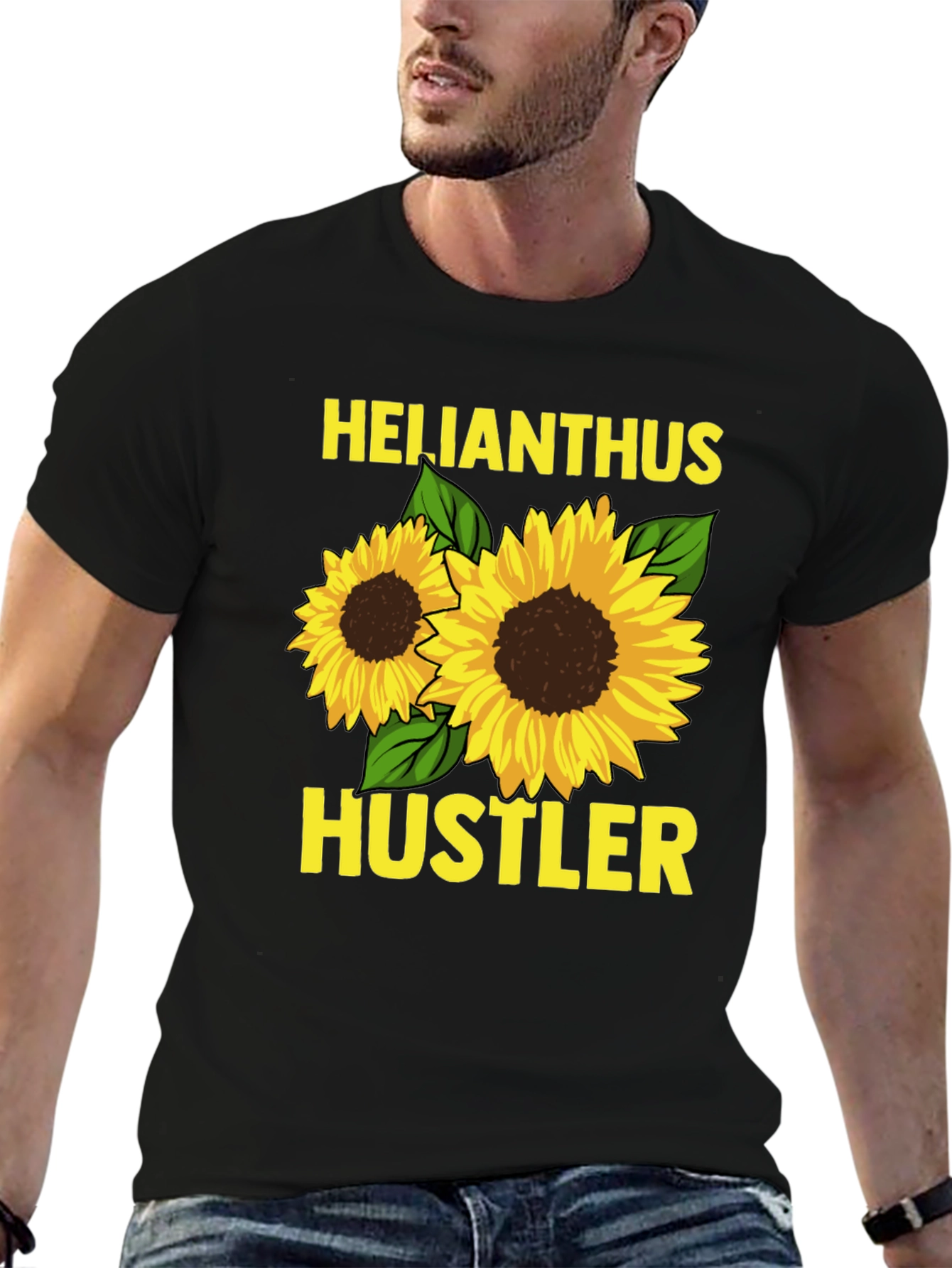 Helianthus Hustler Sunflower Graphic Tee