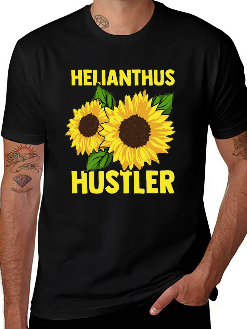 Helianthus Hustler Sunflower Graphic Tee
