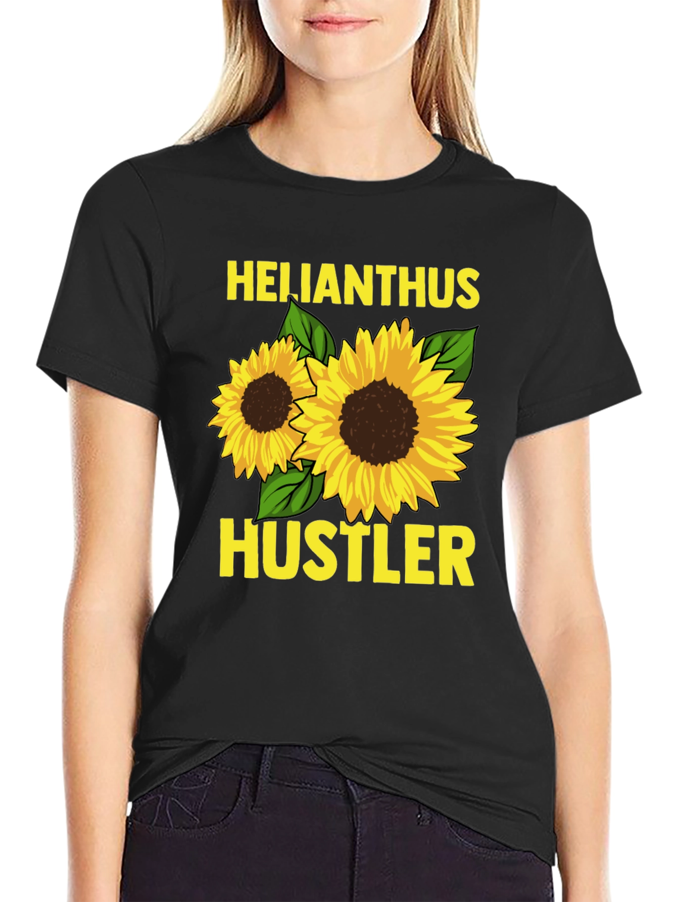 Helianthus Hustler Sunflower Graphic Tee