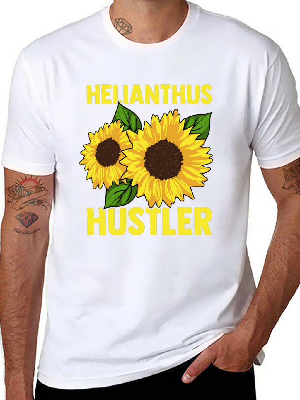 Helianthus Hustler Sunflower Graphic Tee