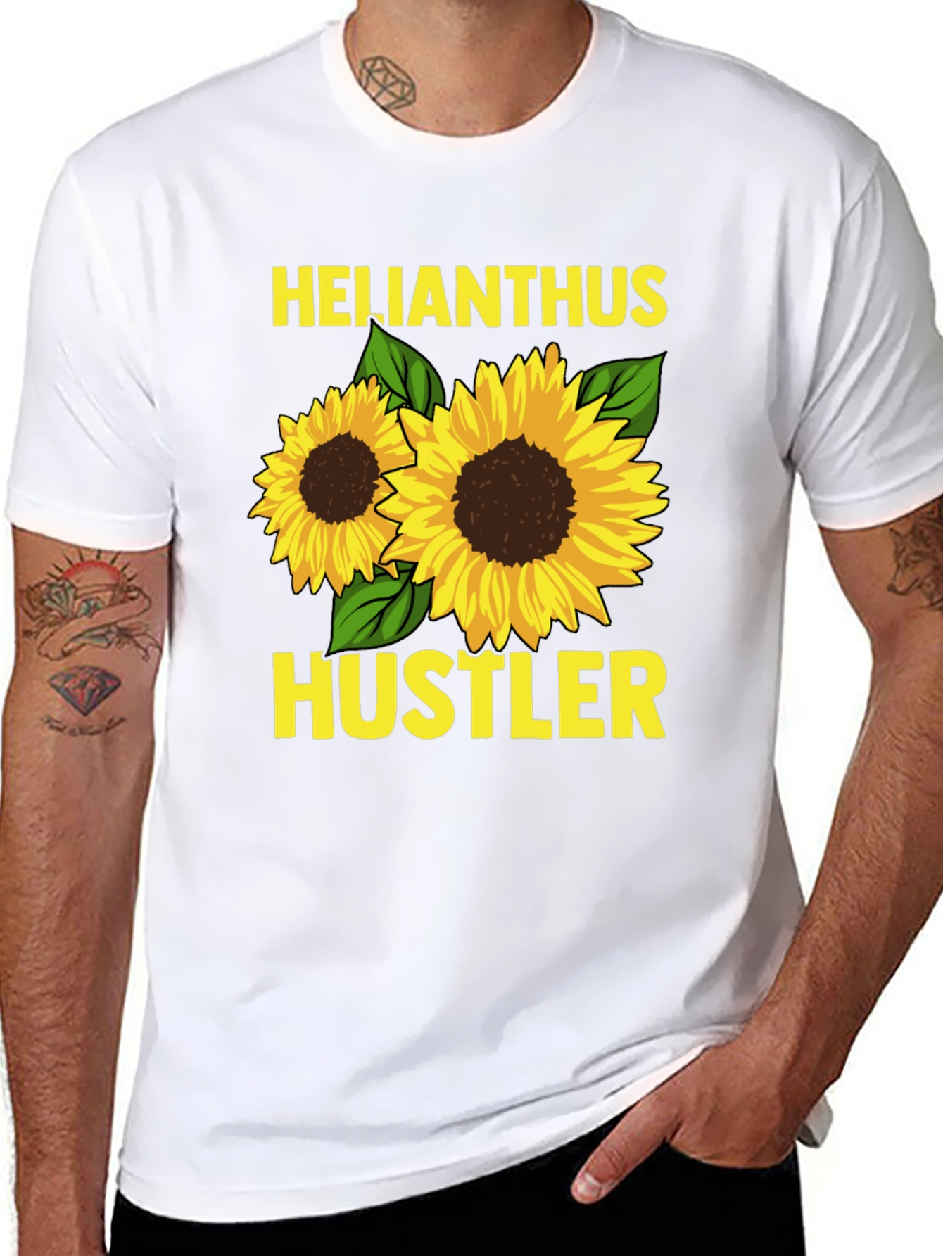 Helianthus Hustler Sunflower Graphic Tee