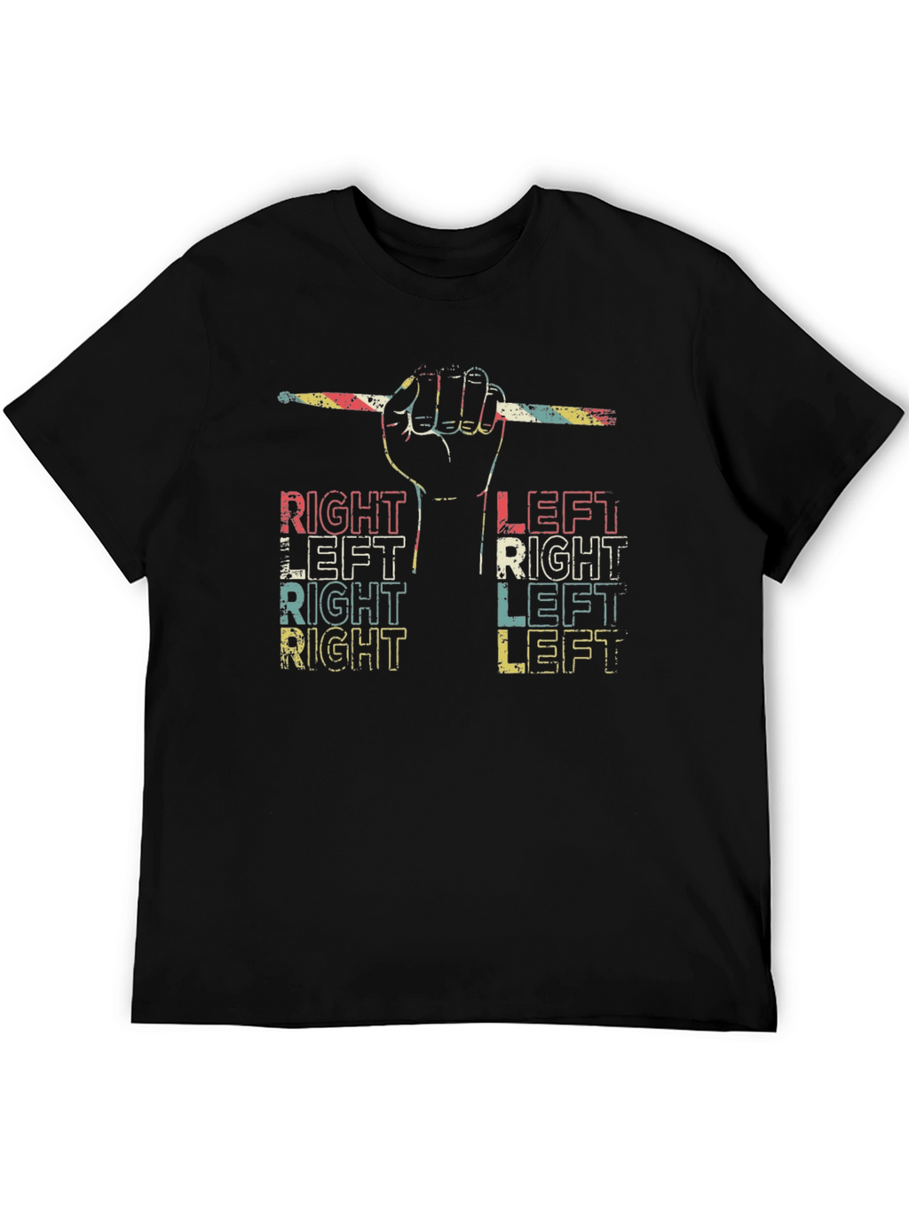 Retro Drumming Right Left T-Shirt