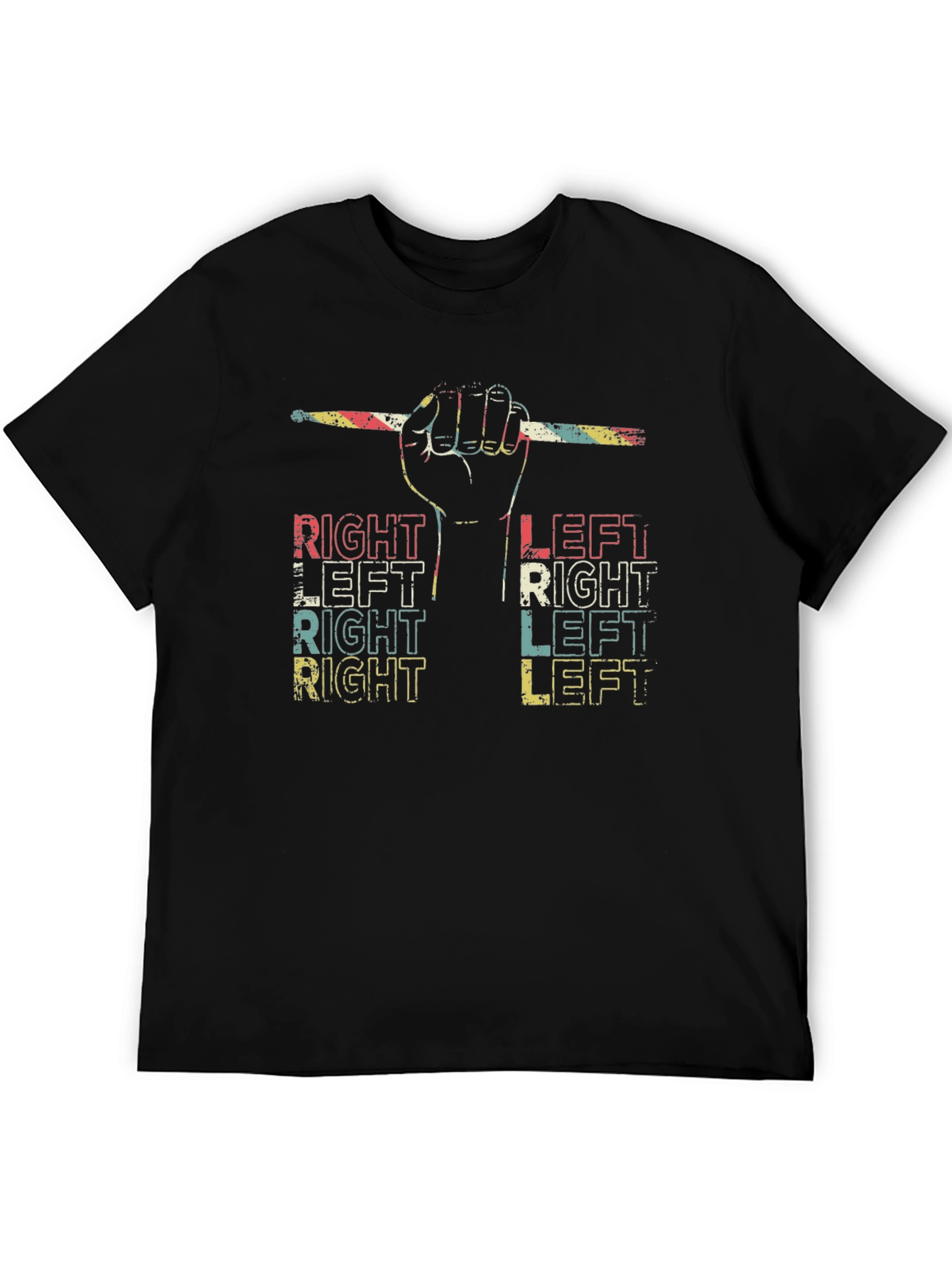 Retro Drumming Right Left T-Shirt