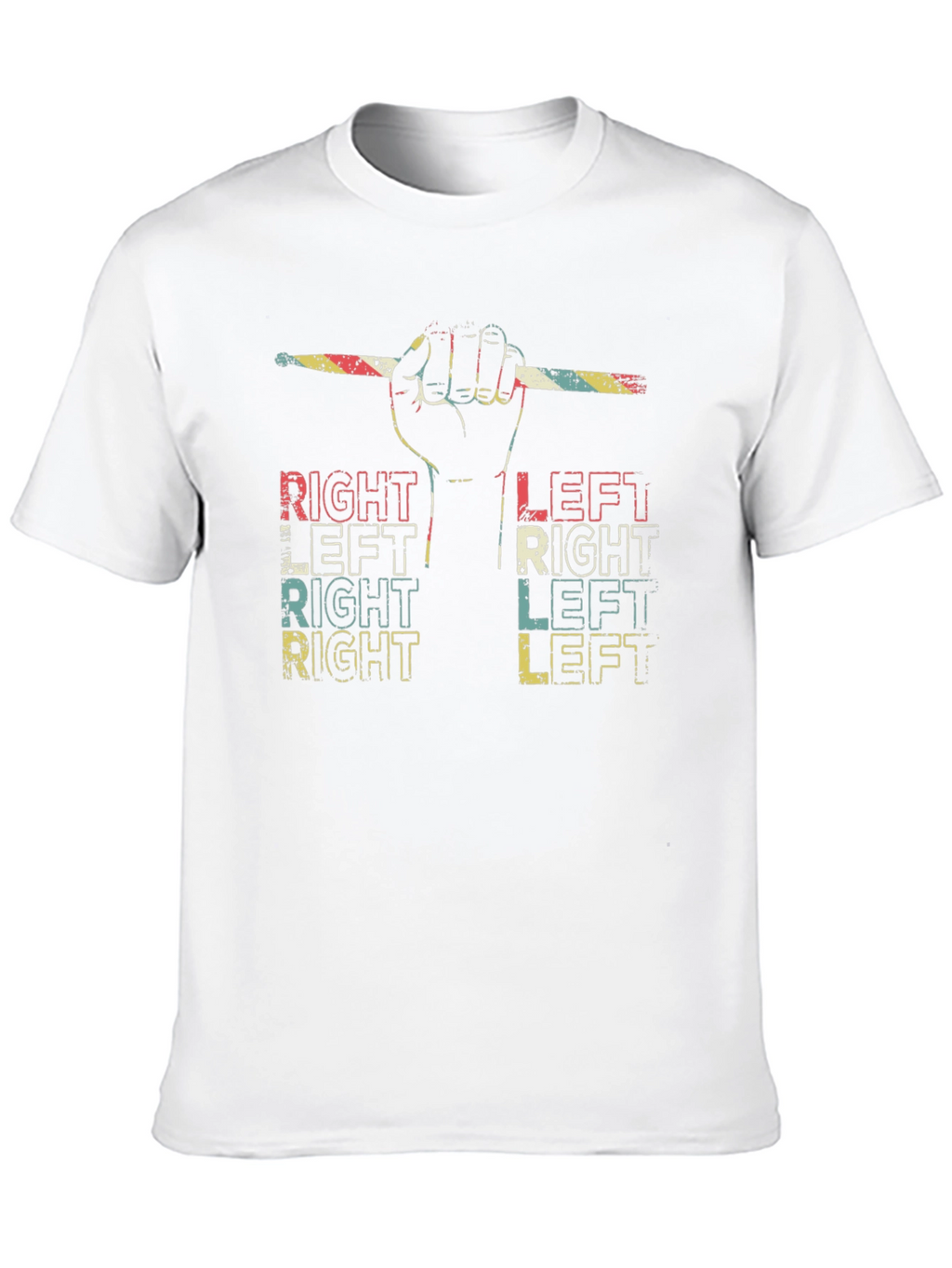 Retro Drumming Right Left T-Shirt