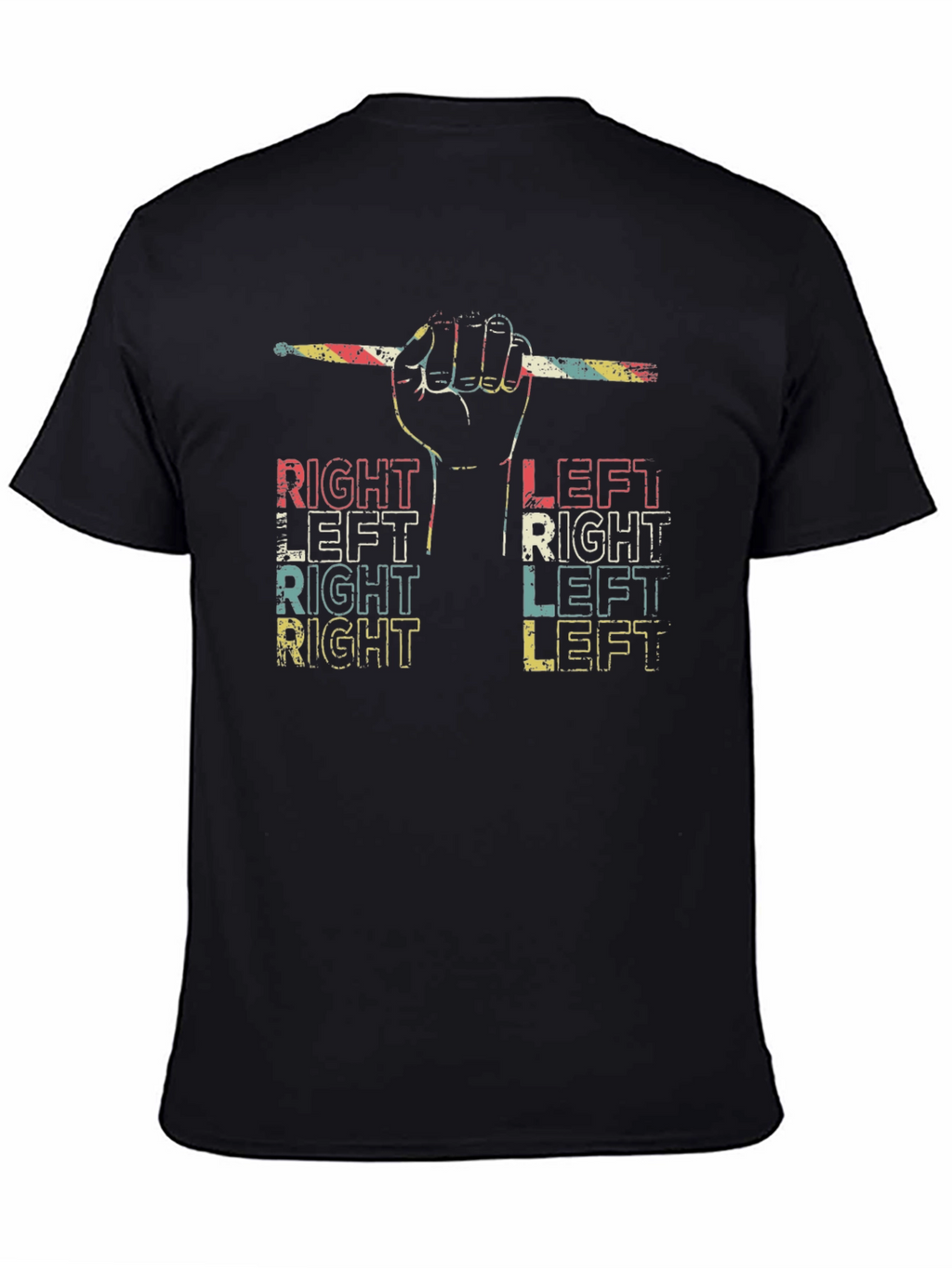 Retro Drumming Right Left T-Shirt