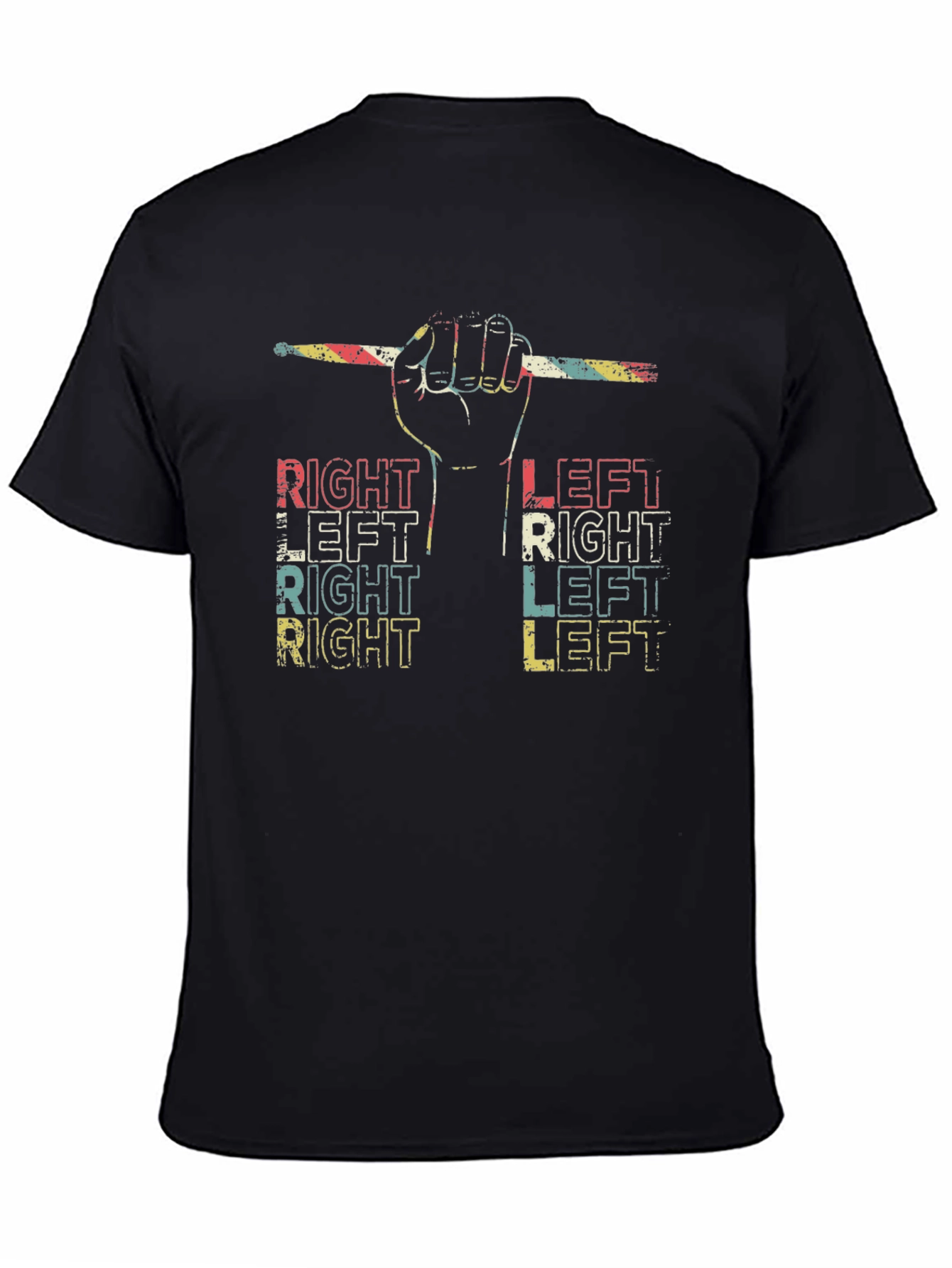 Retro Drumming Right Left T-Shirt