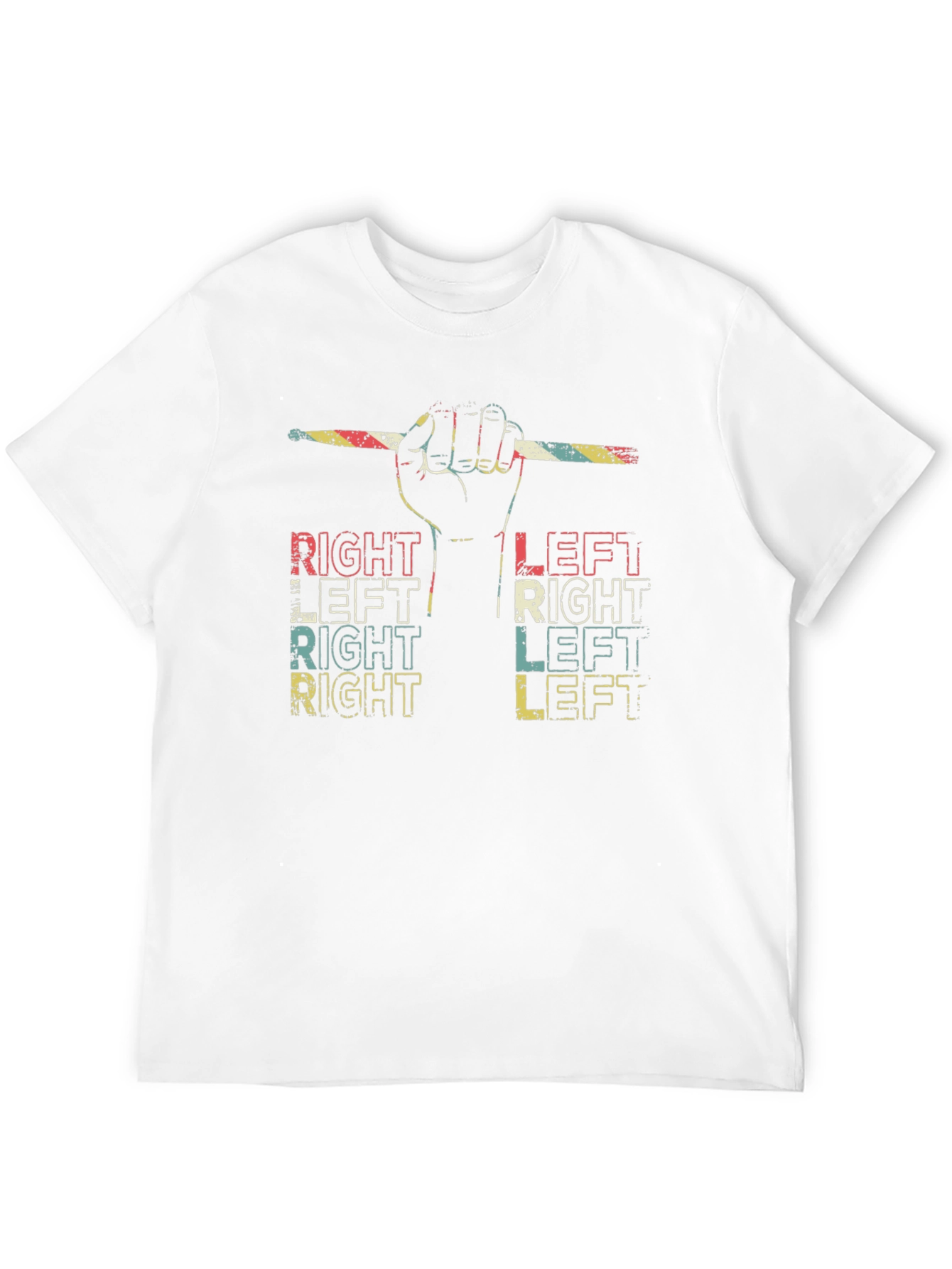 Retro Drumming Right Left T-Shirt