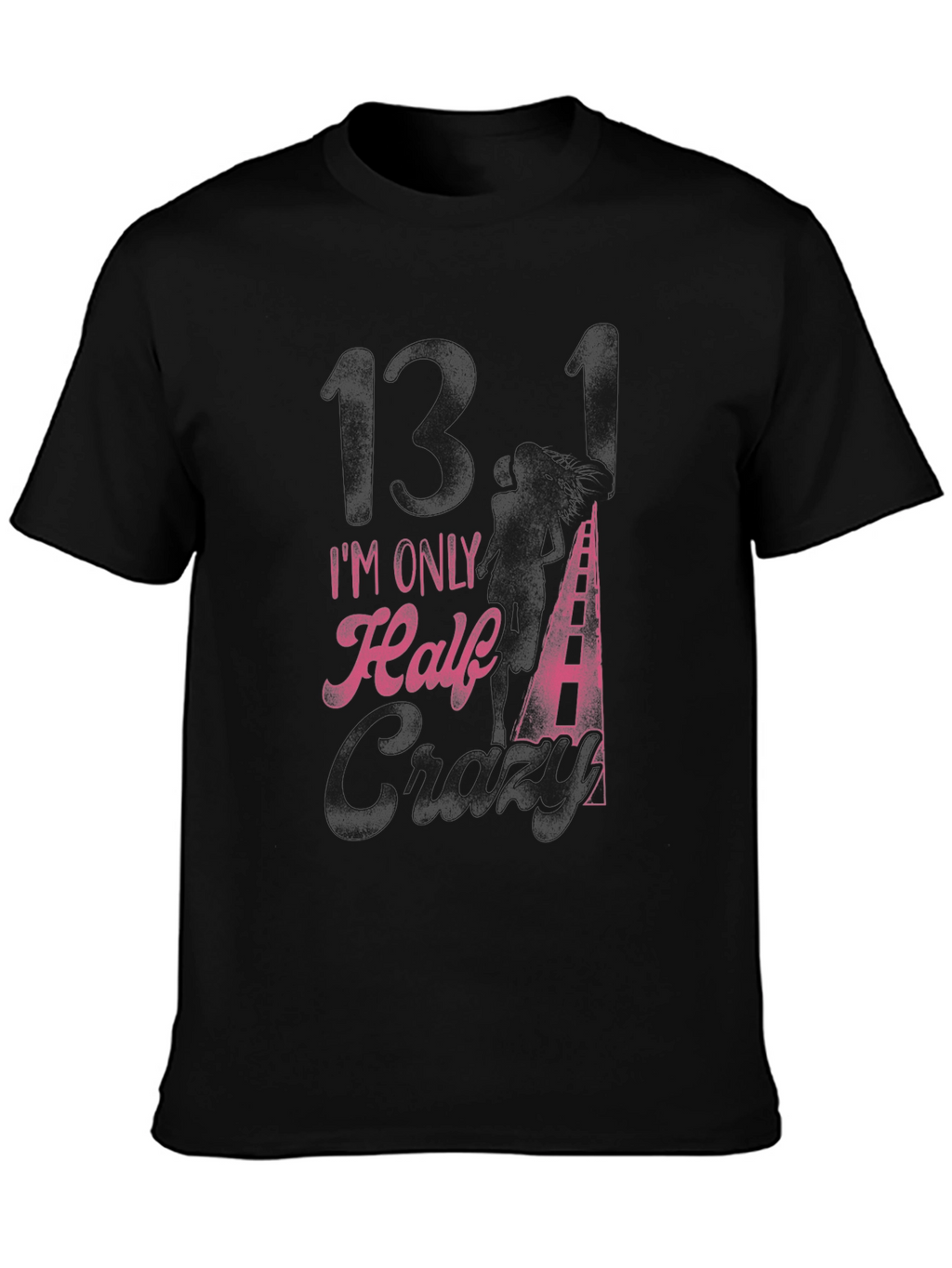 Im Only Half Crazy Black Graphic Tee