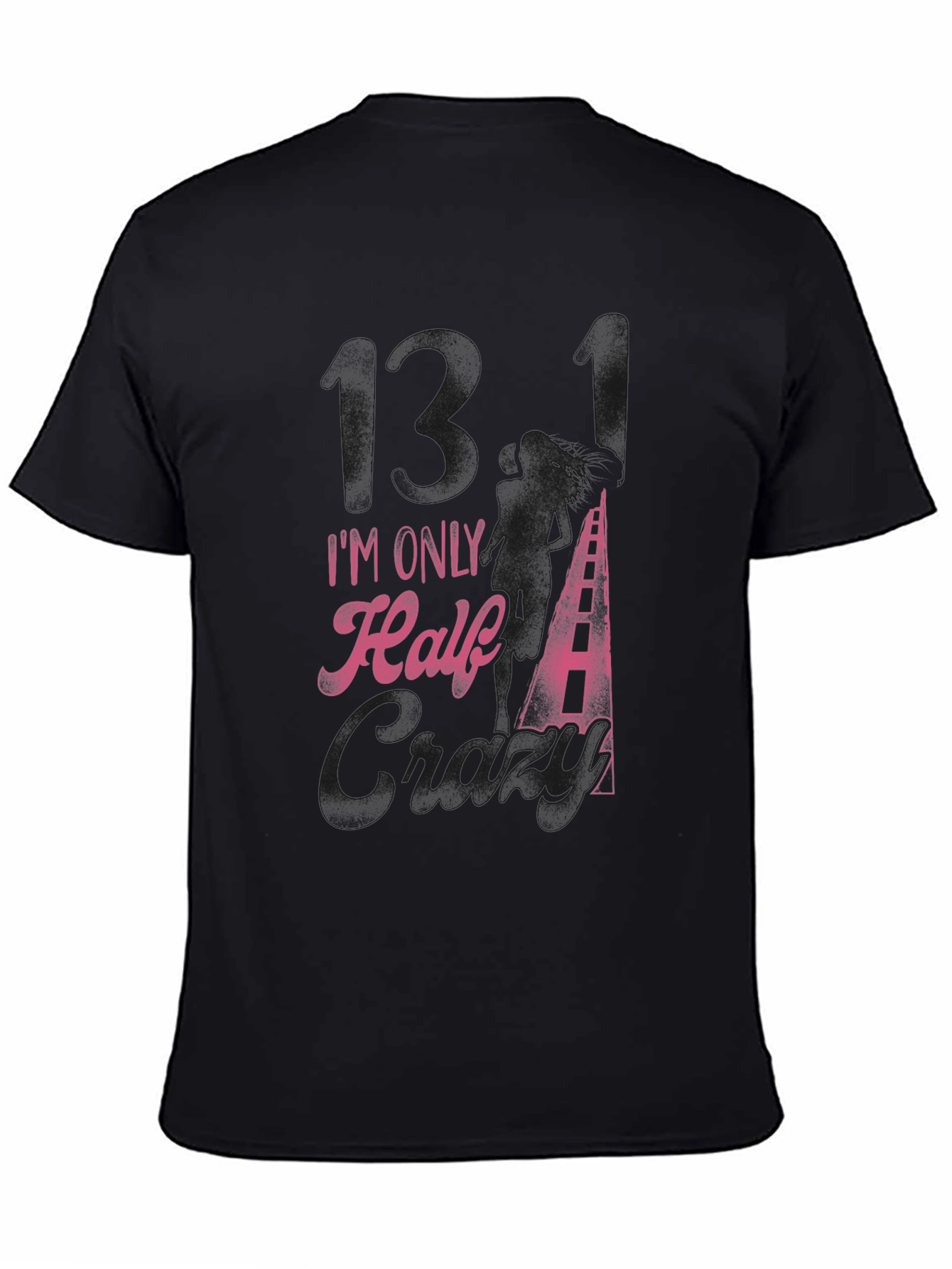 Im Only Half Crazy Black Graphic Tee