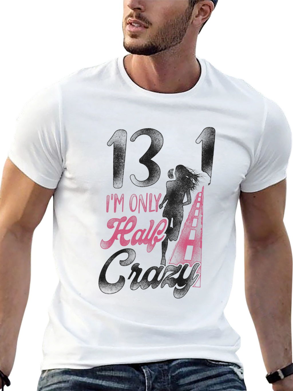 Im Only Half Crazy Black Graphic Tee