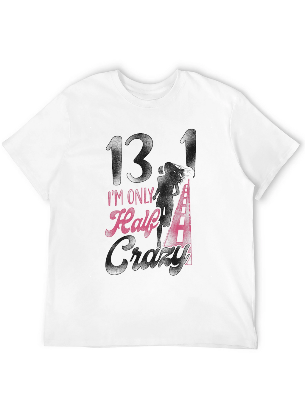 Im Only Half Crazy Black Graphic Tee