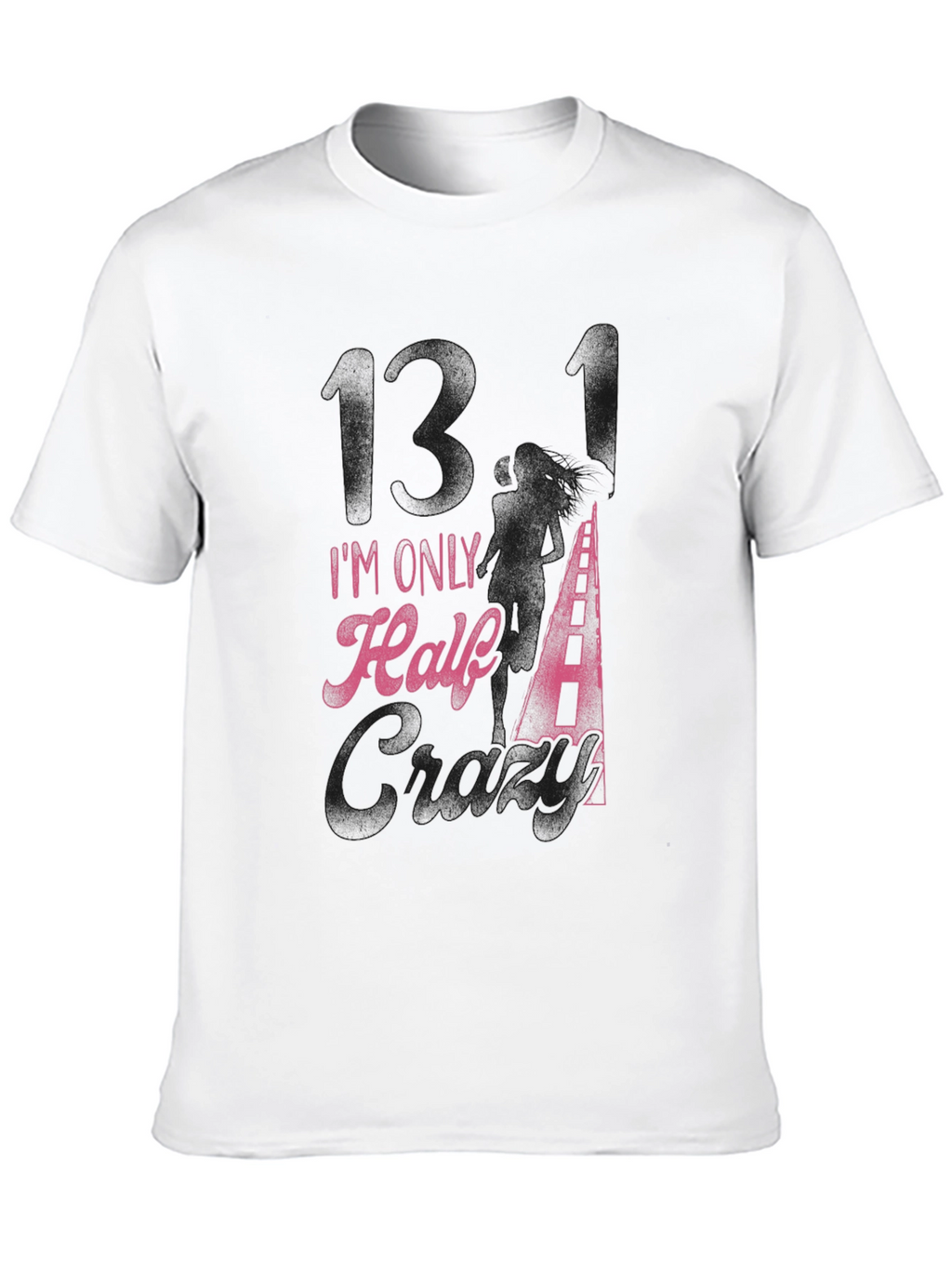 Im Only Half Crazy Black Graphic Tee