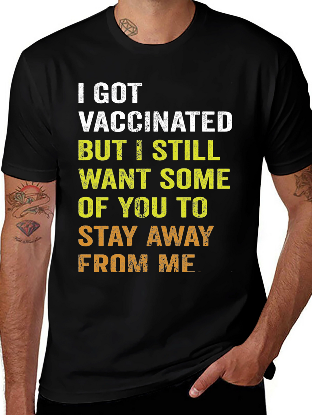 Vaccinated Humor T-Shirt - Stay Away Tee